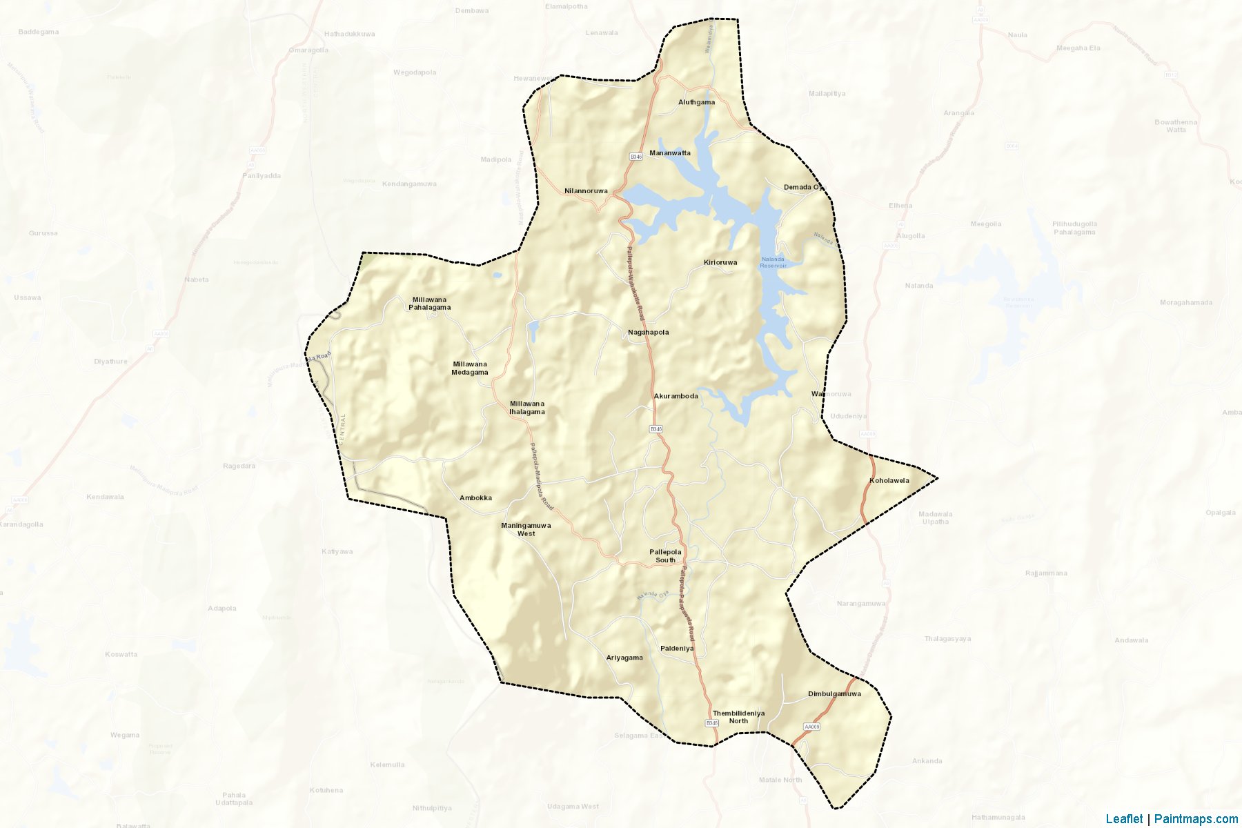 Muestras de recorte de mapas Pallepola (Mātale)-2