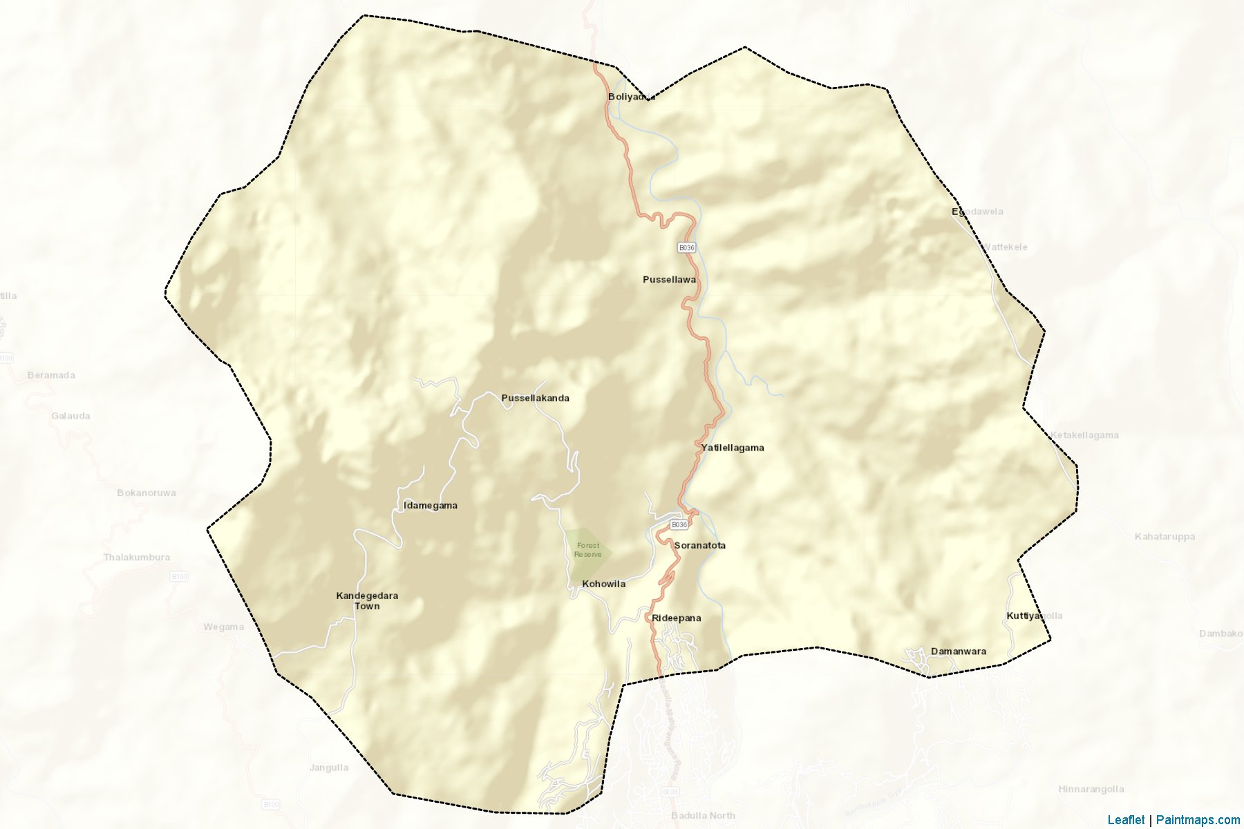 Muestras de recorte de mapas Soranathota (Badulla)-2