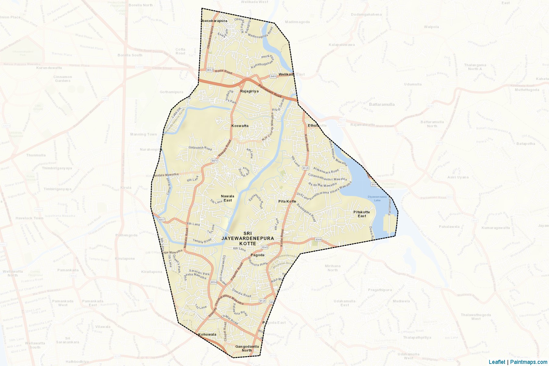 Sri Jayawardanapura Kotte (Colombo) Map Cropping Samples-2