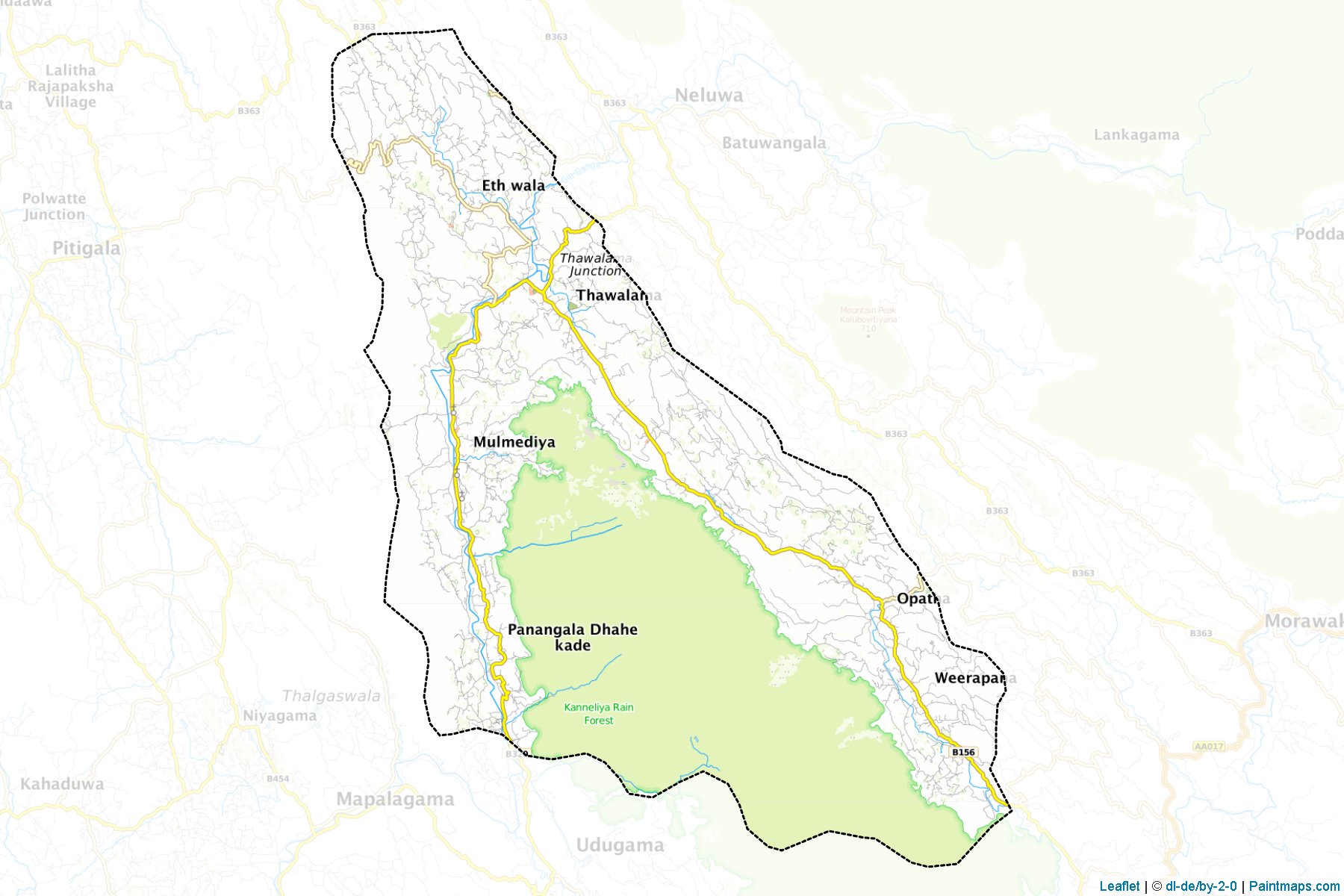 Muestras de recorte de mapas Thawalama (Gālla)-1