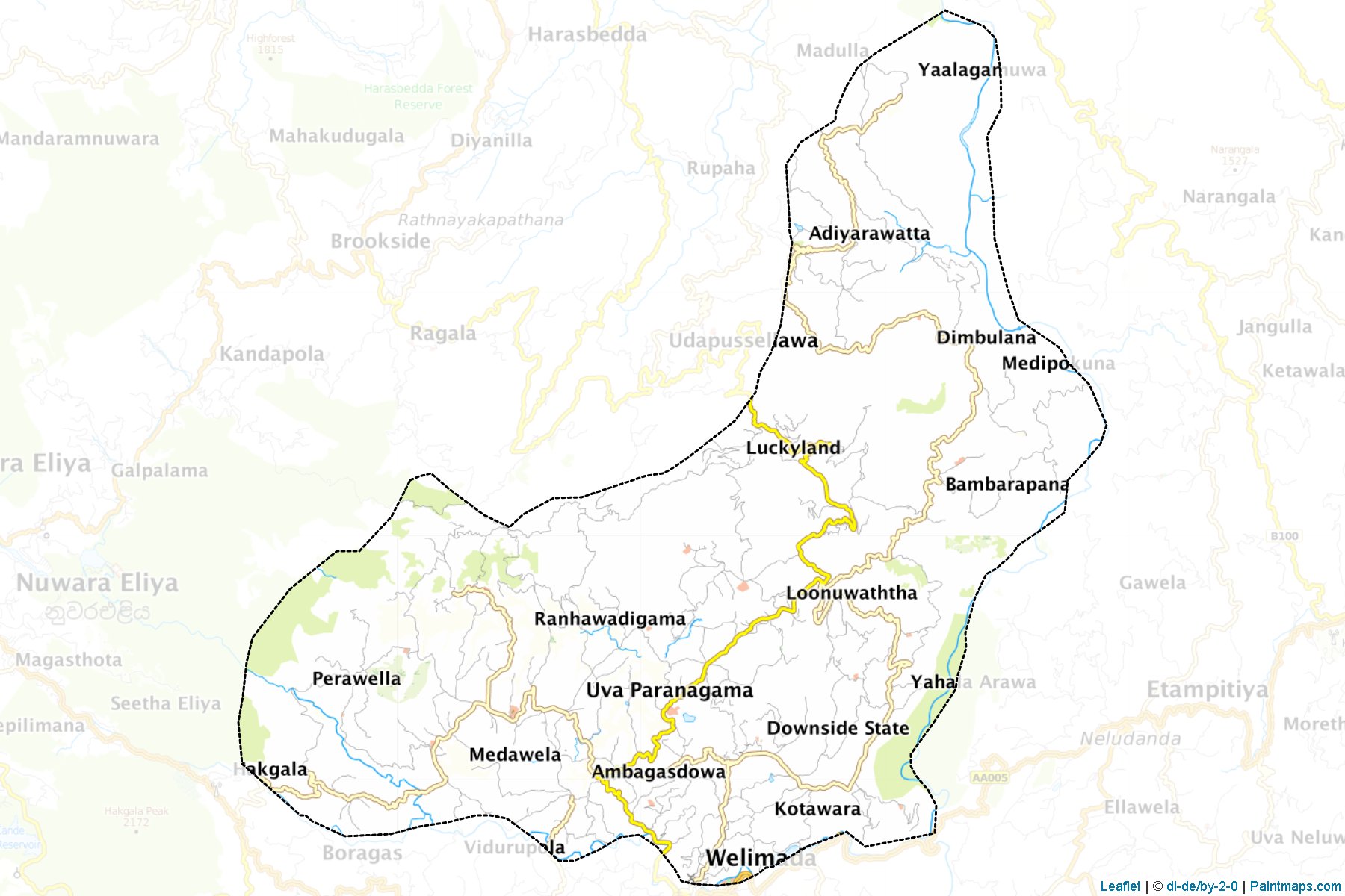 Muestras de recorte de mapas Uva Paranagama (Badulla)-1