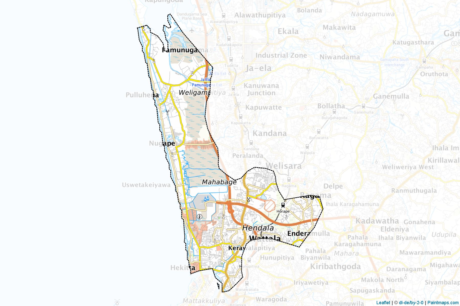 Waththala (Gampaha) Map Cropping Samples-1