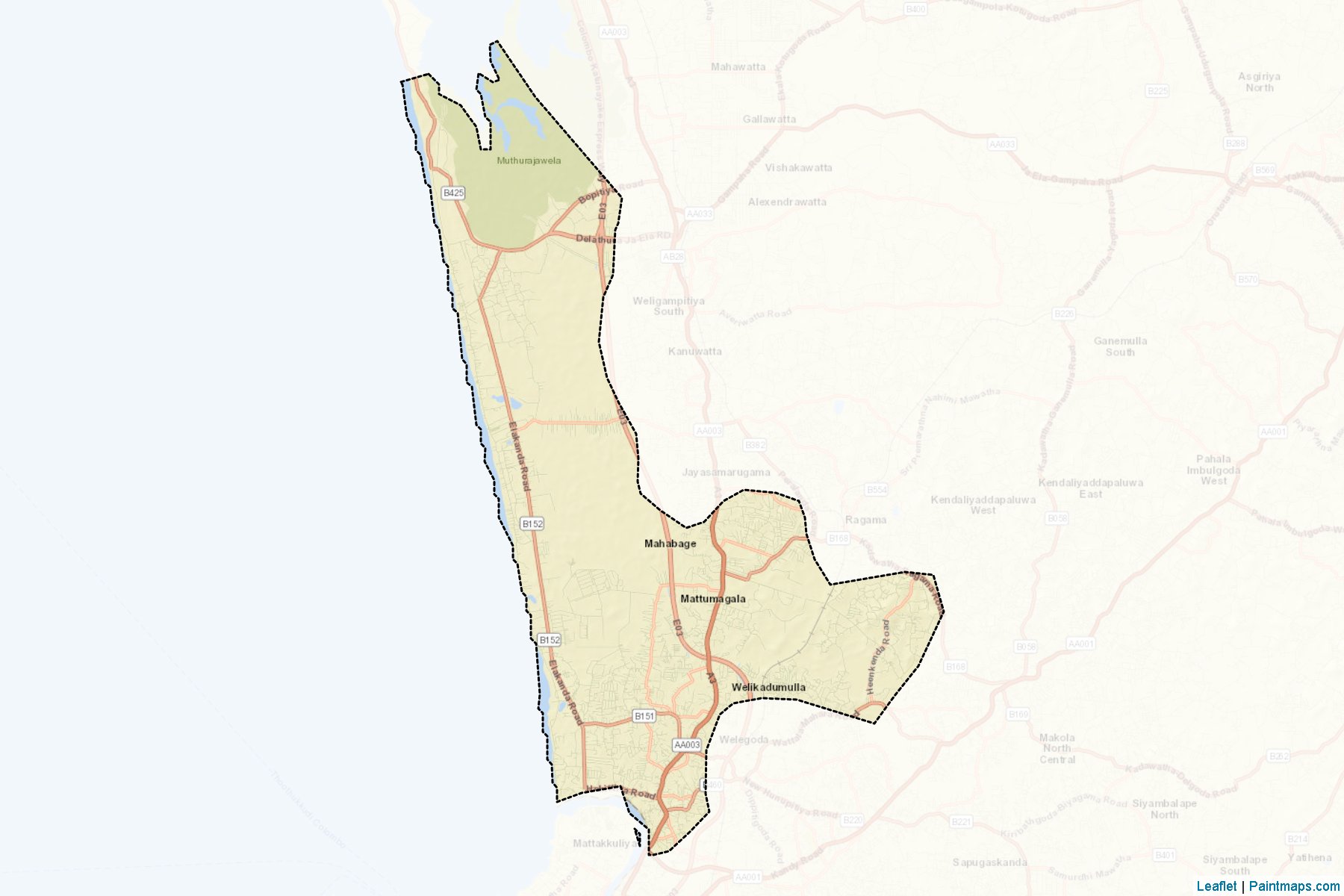 Waththala (Gampaha) Map Cropping Samples-2