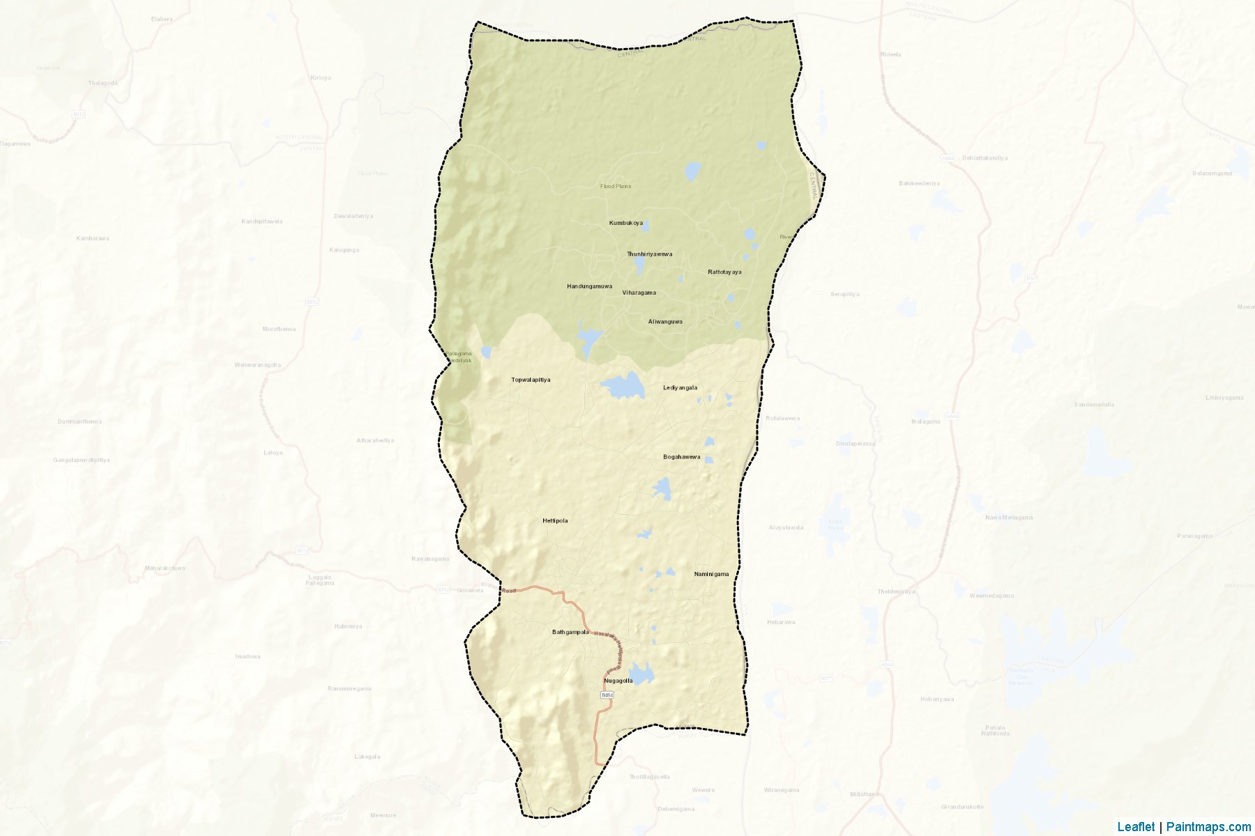 Muestras de recorte de mapas Wilgamuwa (Mātale)-2