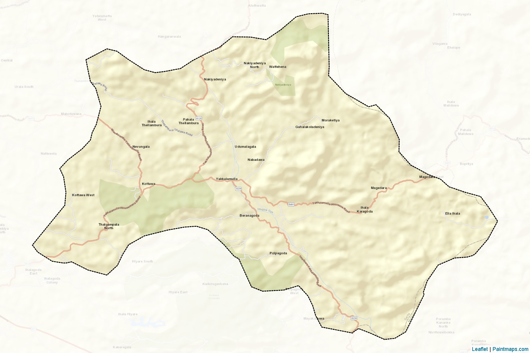 Muestras de recorte de mapas Yakkalamulla (Gālla)-2