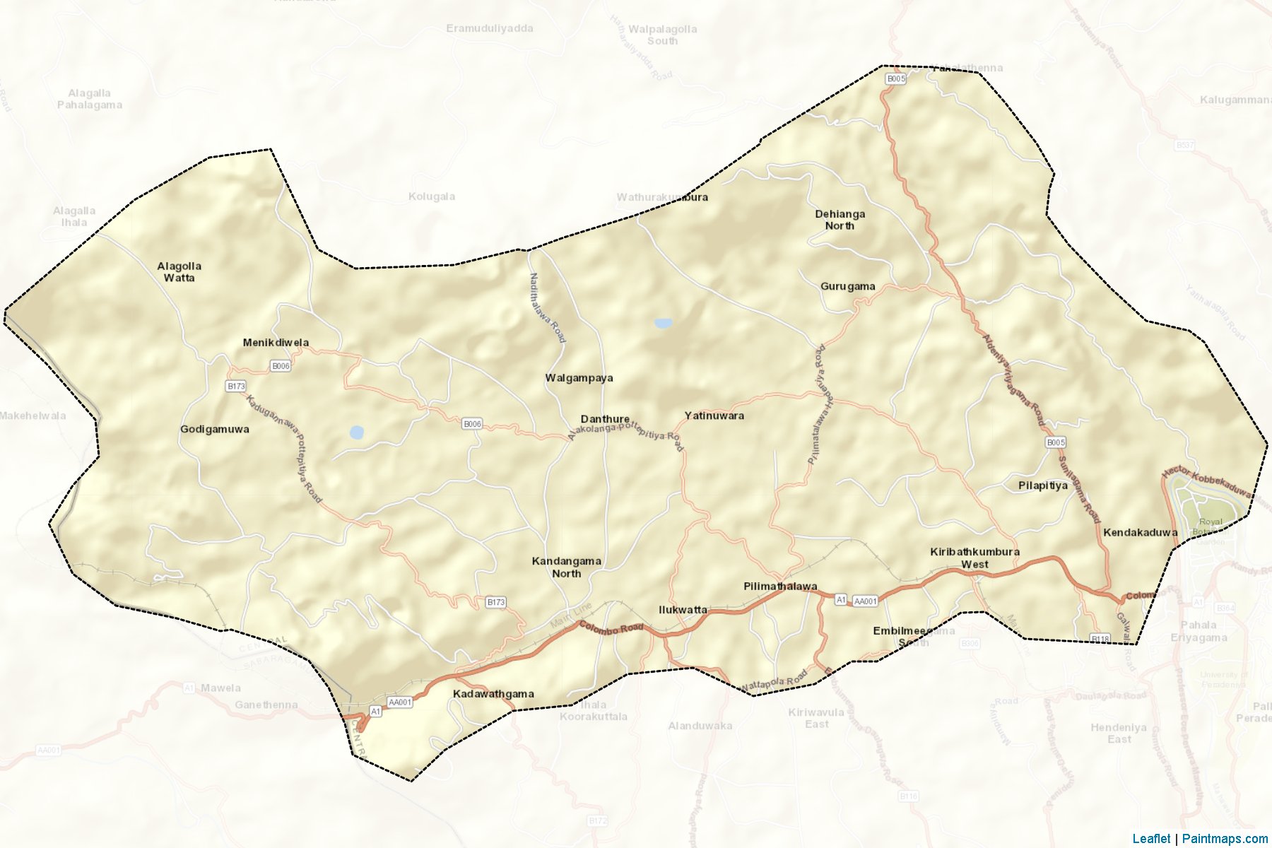 Muestras de recorte de mapas Yatinuwara (Mahanuvara)-2