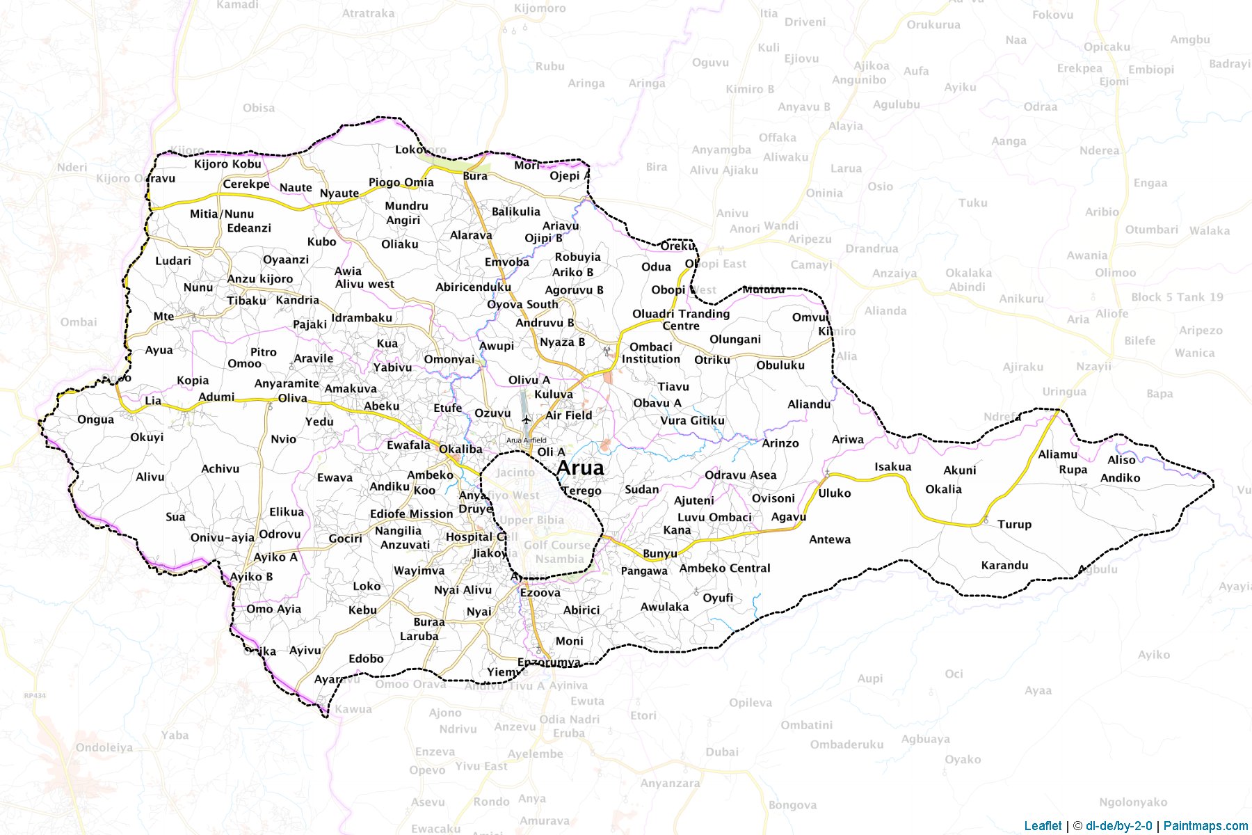 Muestras de recorte de mapas Ayivu (Arua)-1