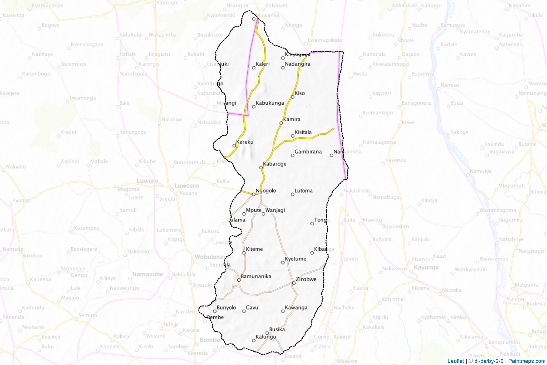 Wabusana (Luwero District) Haritası Örnekleri-1