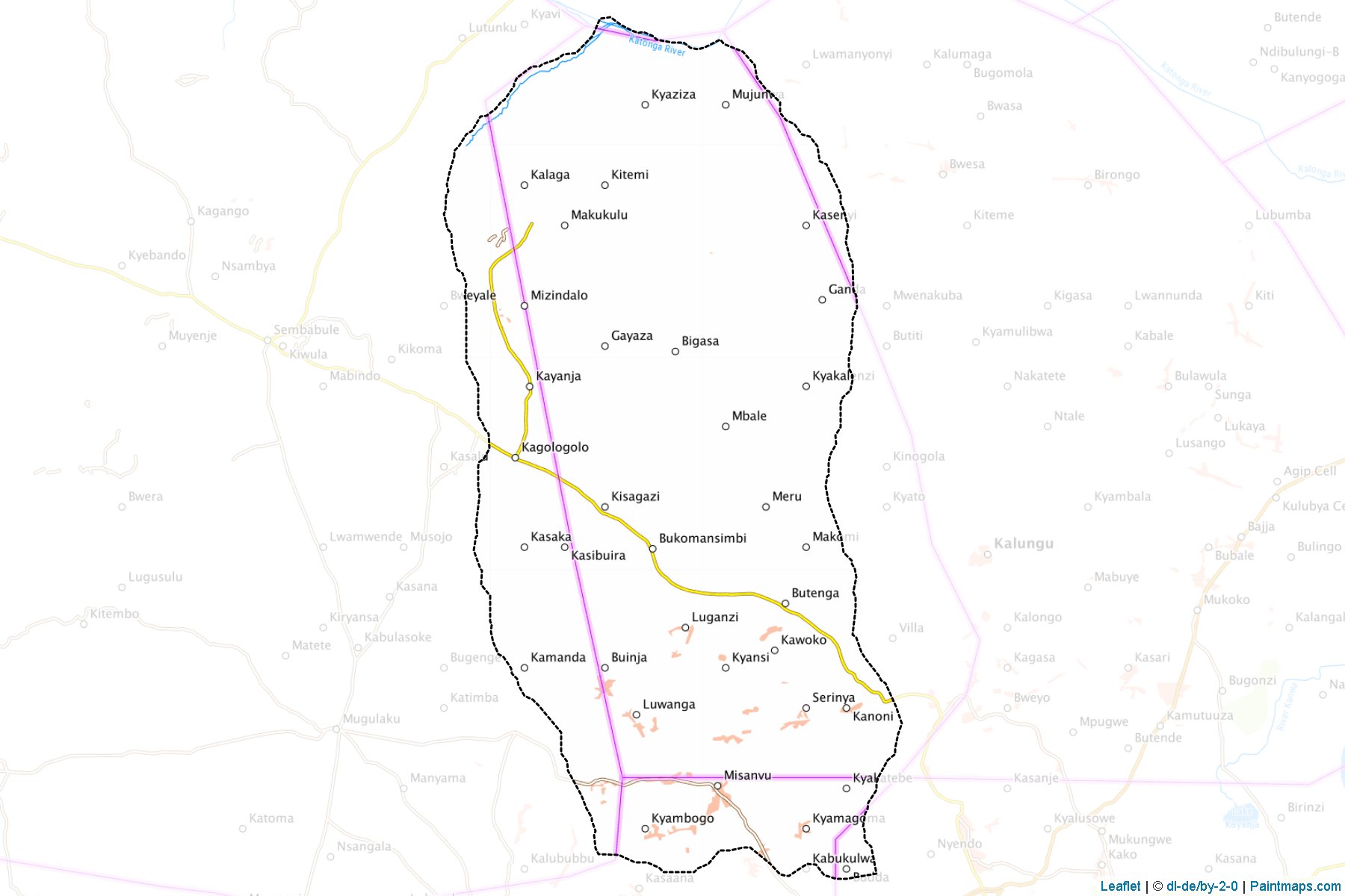 Muestras de recorte de mapas Bukomansimbi (Bukomansimbi)-1