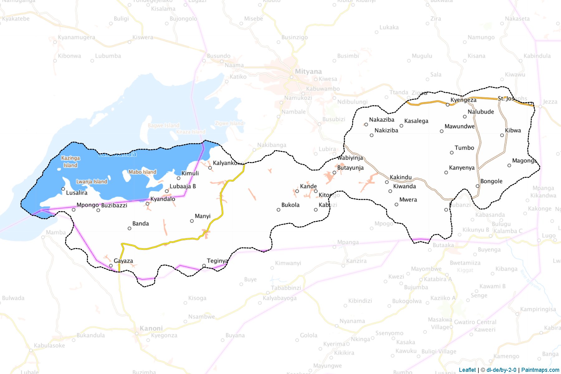 Busujju (Mityana District) Haritası Örnekleri-1