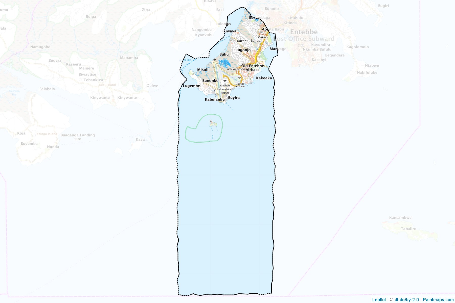 Muestras de recorte de mapas Busiro (Wakiso)-1