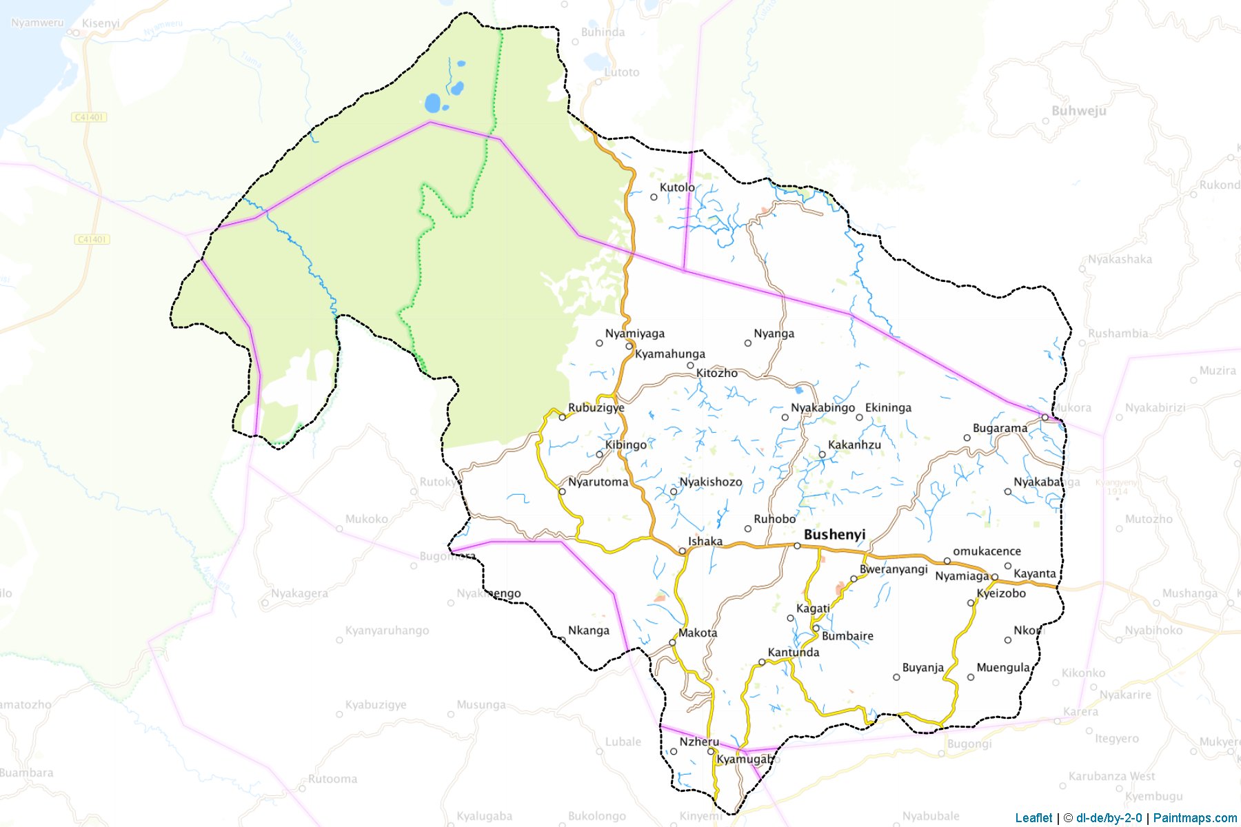 Muestras de recorte de mapas Igara (Bushenyi)-1