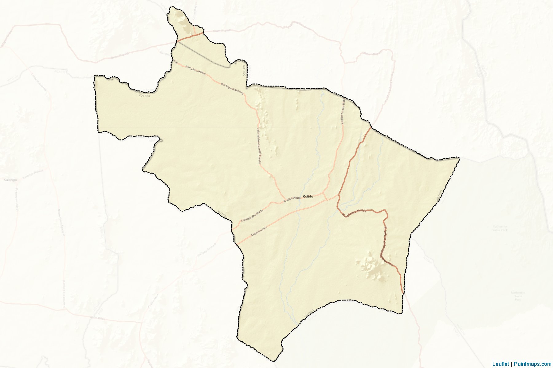 Muestras de recorte de mapas Jie (Kotido)-2