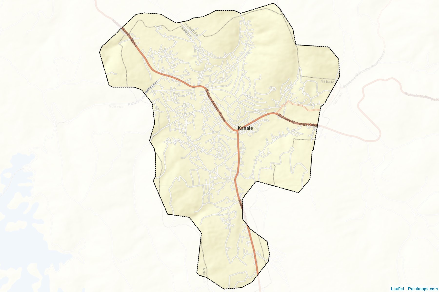 Muestras de recorte de mapas Kabale Municipality (Kabale)-2