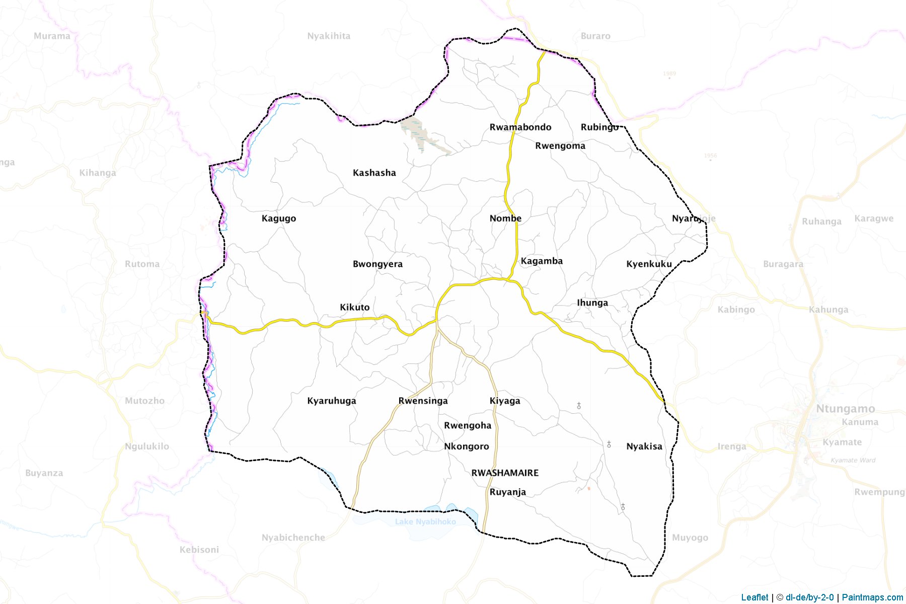 Muestras de recorte de mapas Kajara (Ntungamo)-1