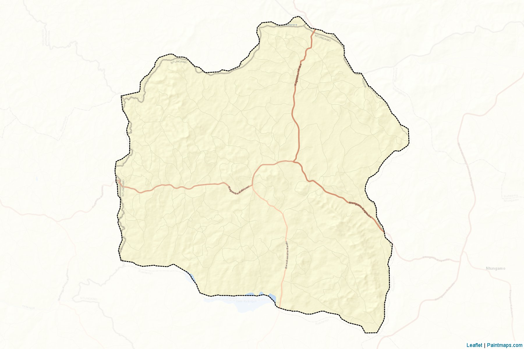 Muestras de recorte de mapas Kajara (Ntungamo)-2