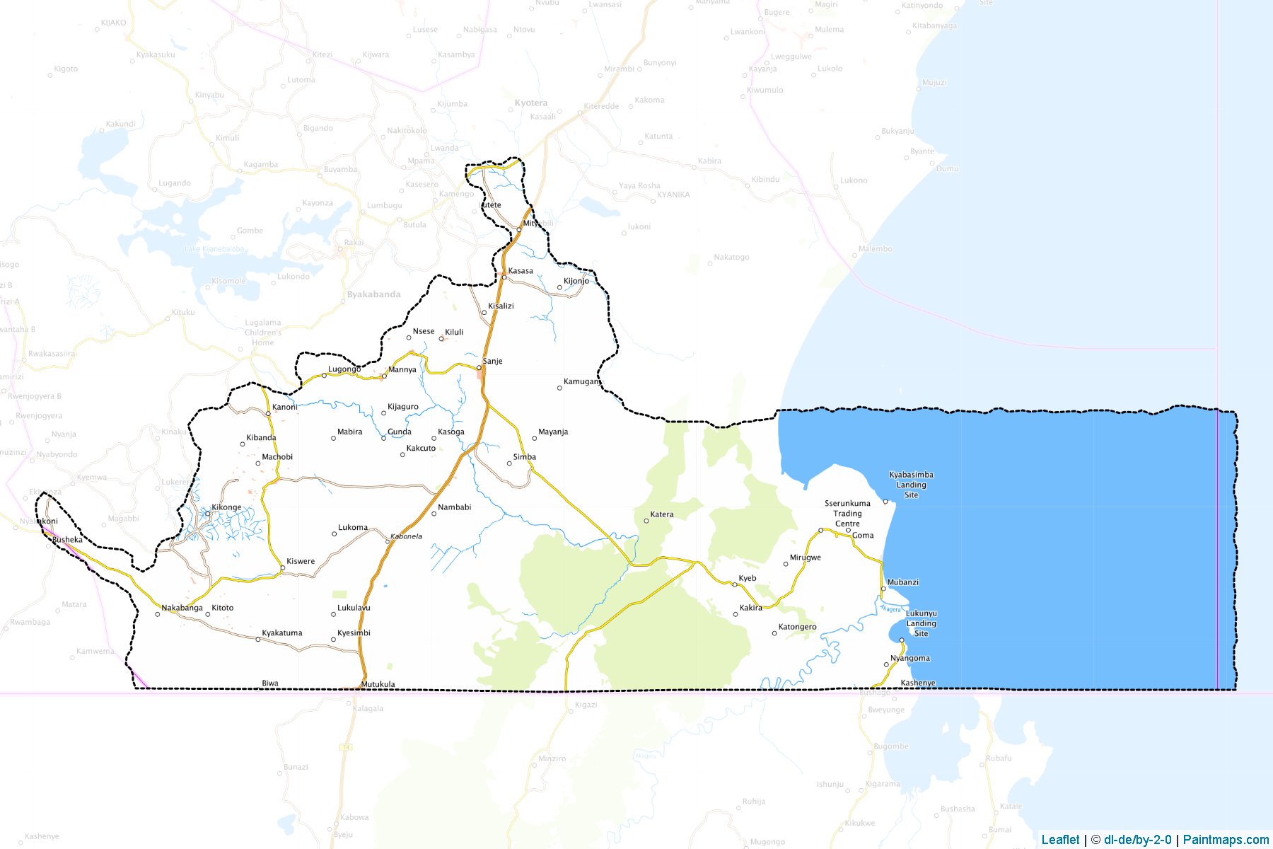 Muestras de recorte de mapas Kakuuto (Rakai)-1