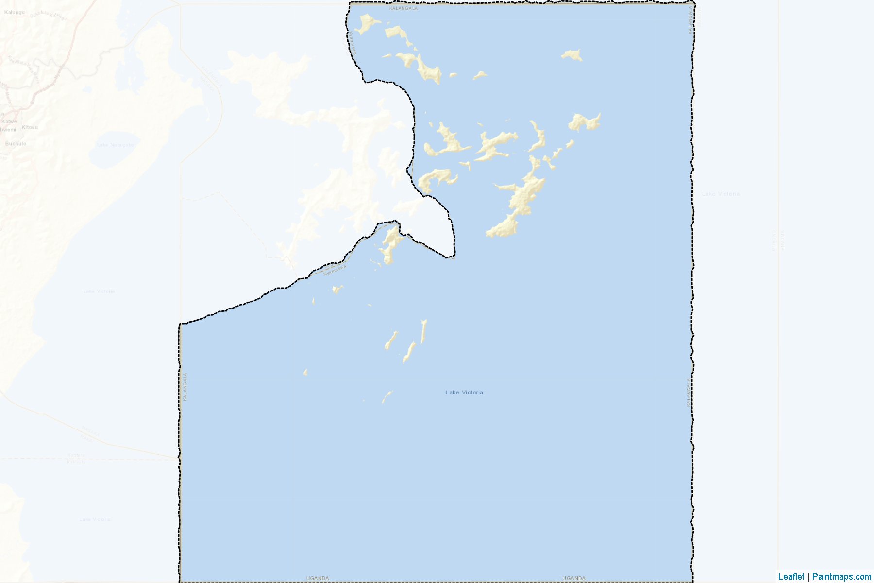 Muestras de recorte de mapas Kyamuswa (Kalangala)-2