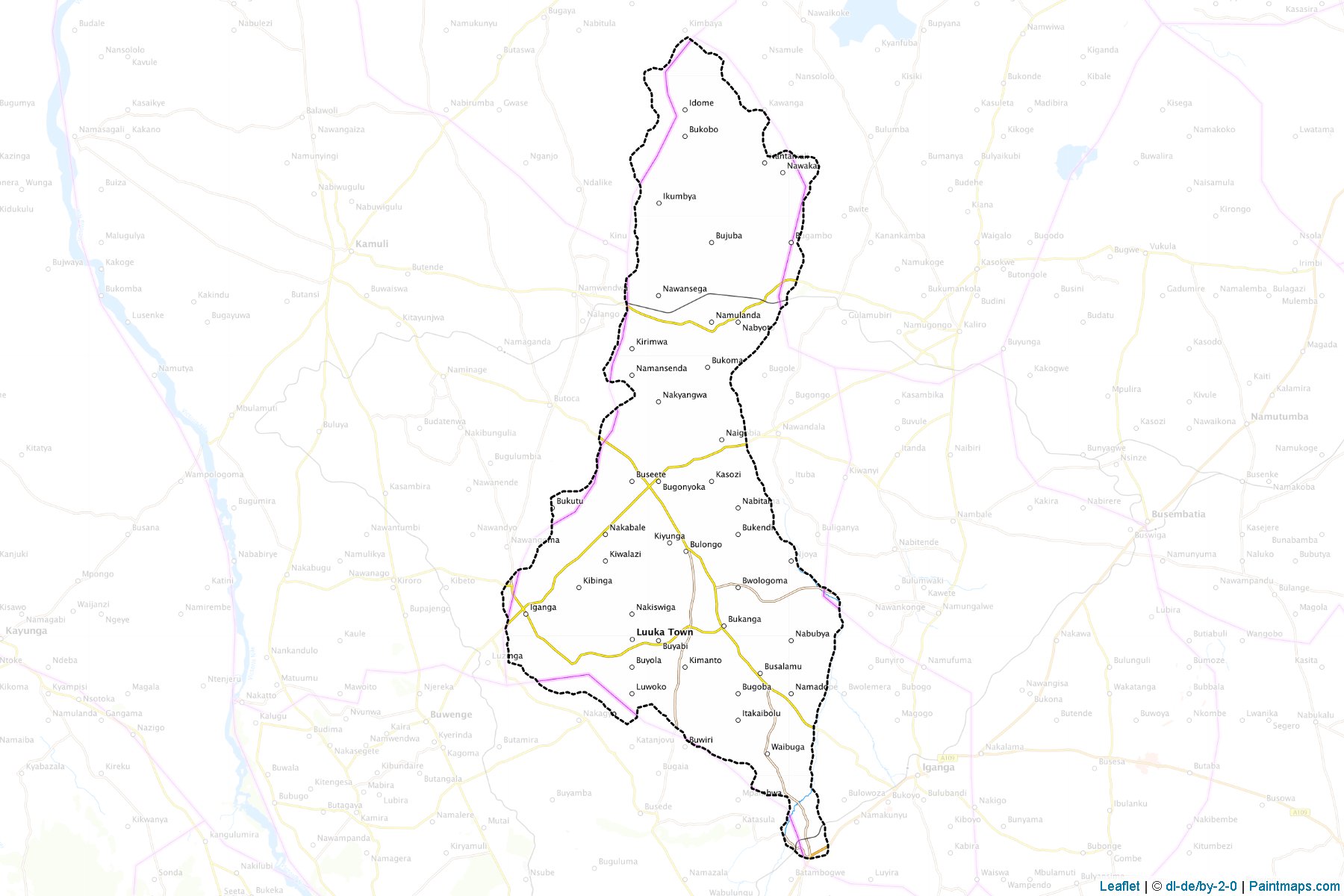 Luuka District (Iganga district) Haritası Örnekleri-1