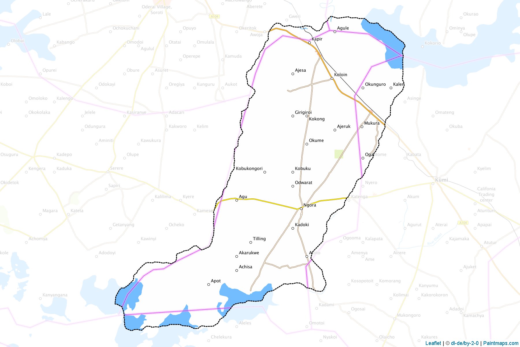 Muestras de recorte de mapas Ngora (Ngora)-1