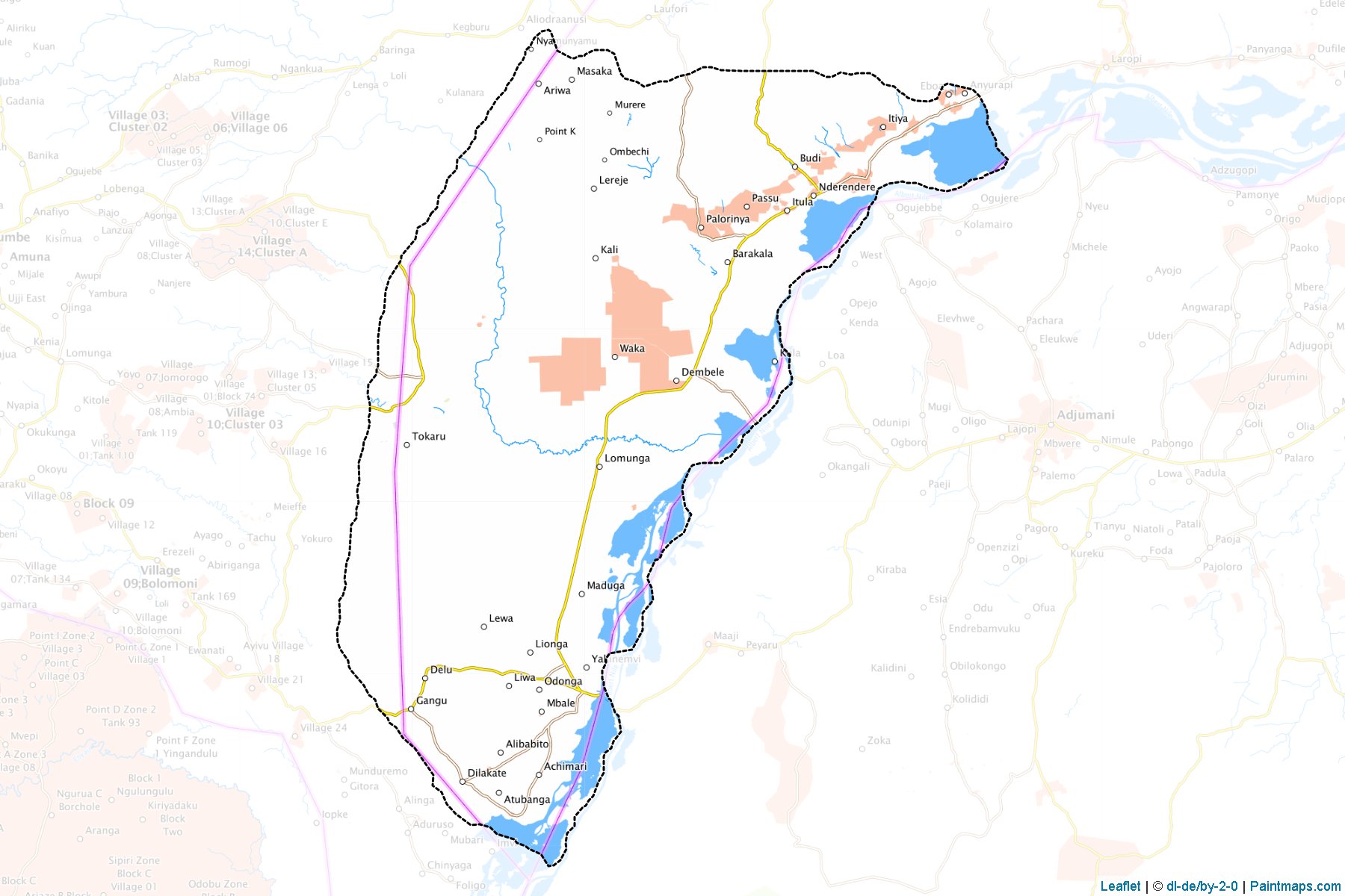 Muestras de recorte de mapas Obongi (Moyo)-1