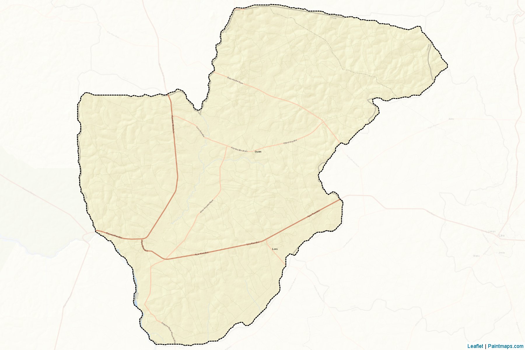 Muestras de recorte de mapas Oyam (Oyam)-2