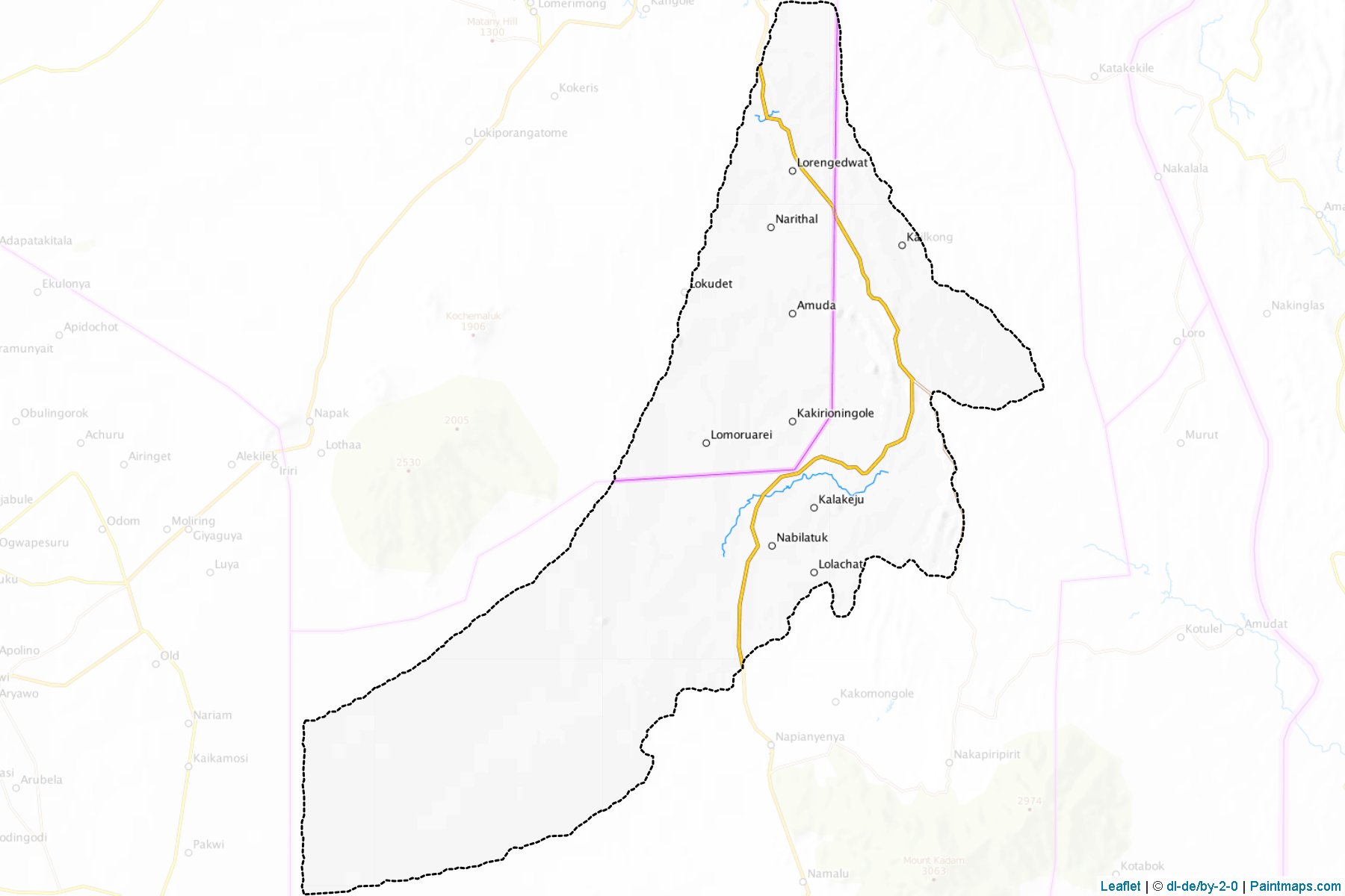 Pian (Nakapiripirit District) Haritası Örnekleri-1