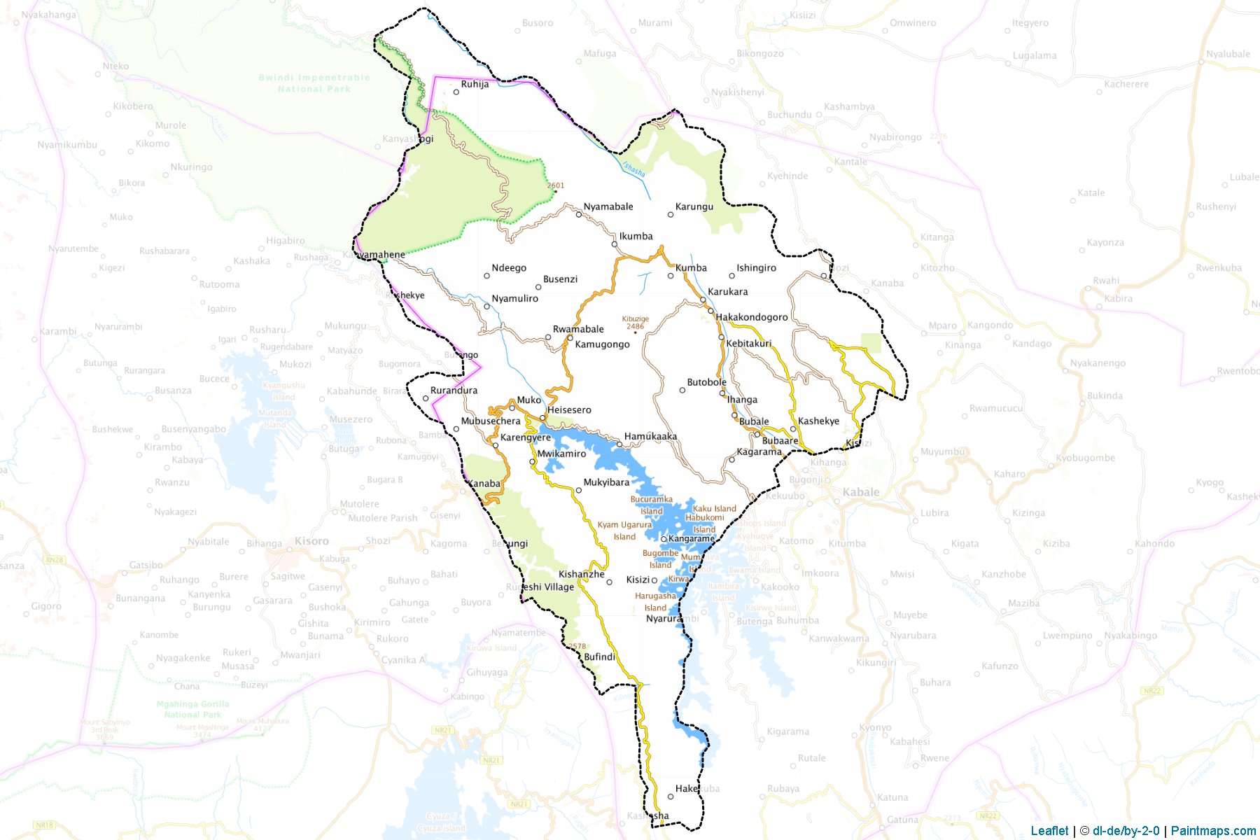 Rubanda (Kabale District) Haritası Örnekleri-1