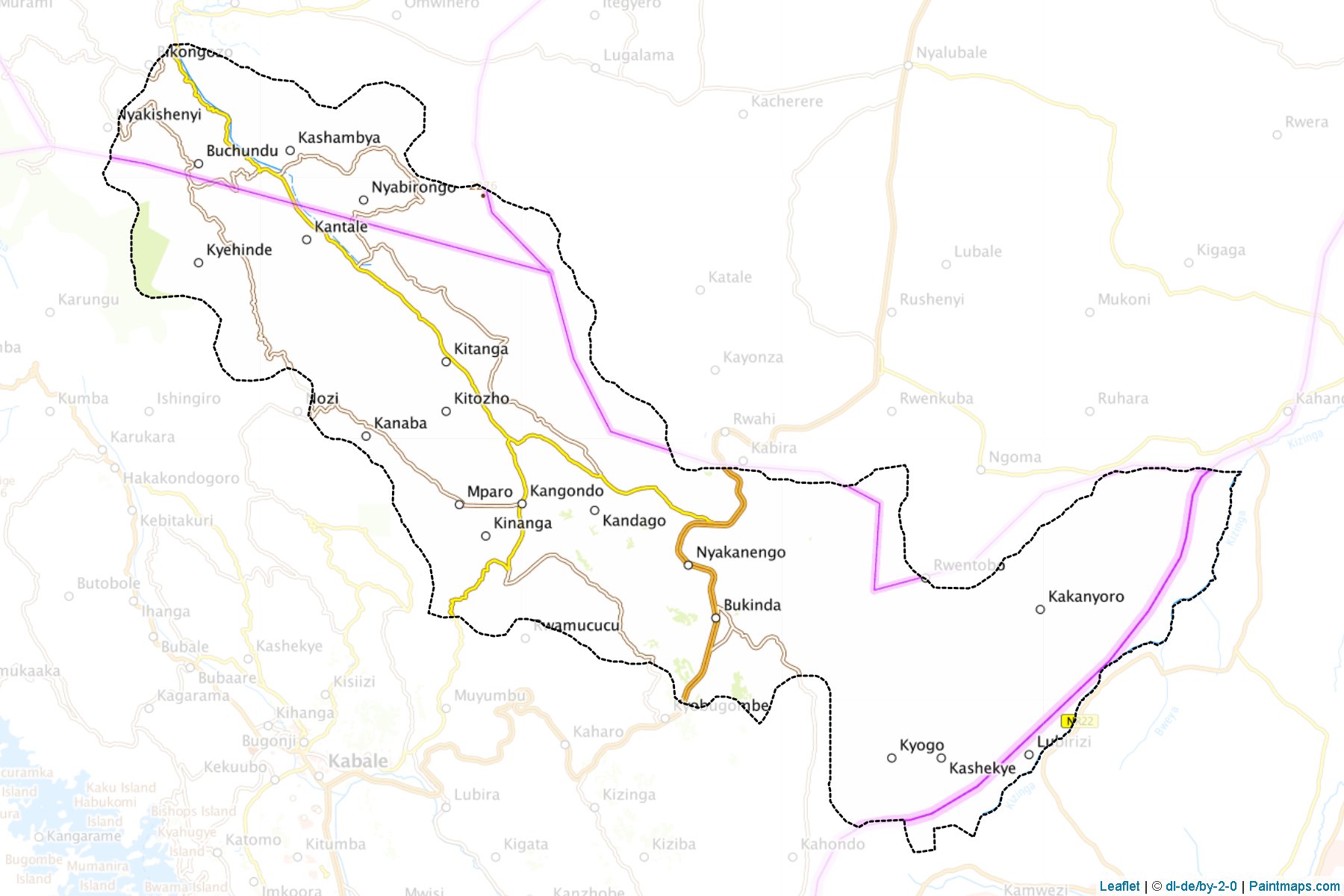 Rukiga (Kabale District) Haritası Örnekleri-1