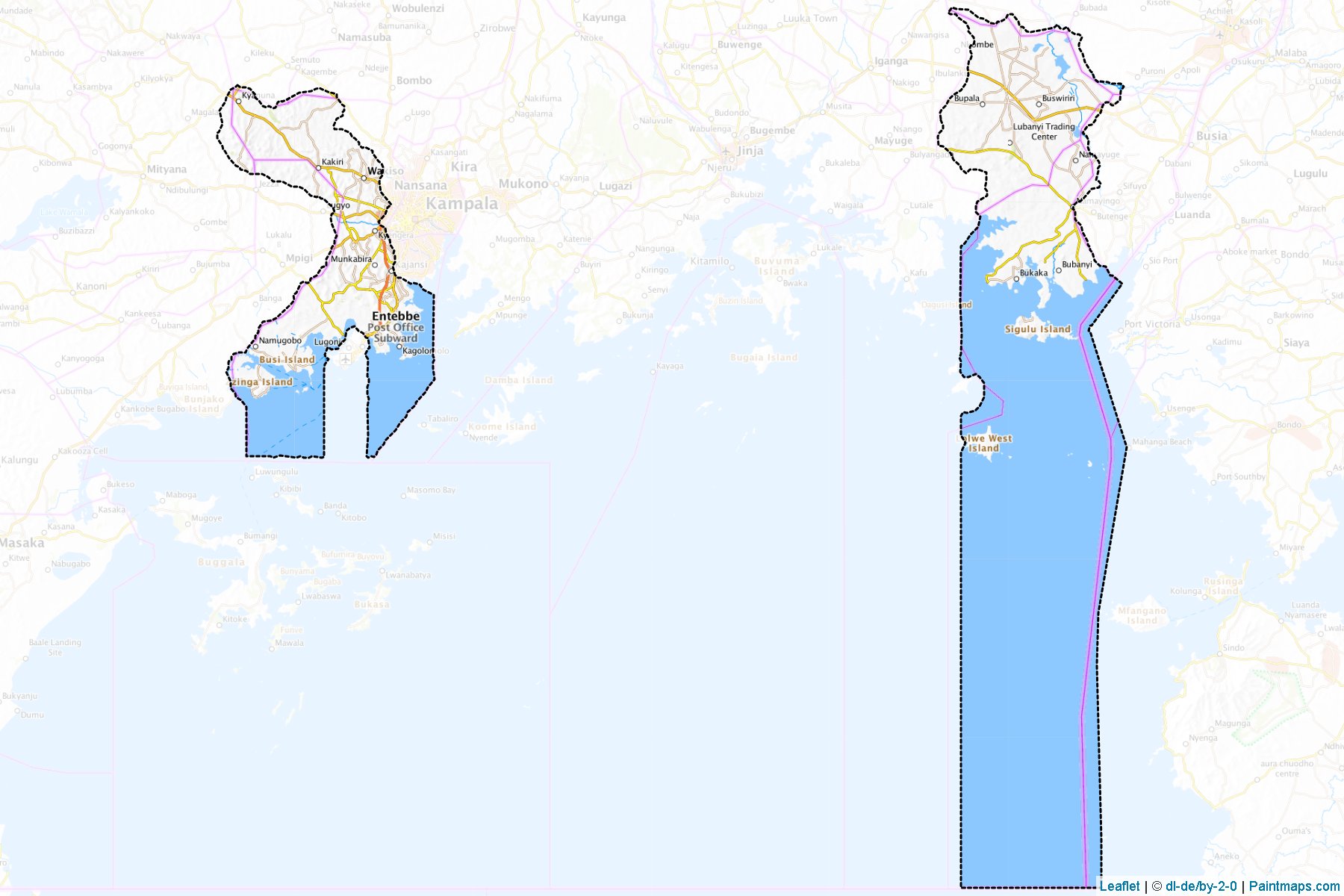 Muestras de recorte de mapas Busiro (Bugiri)-1