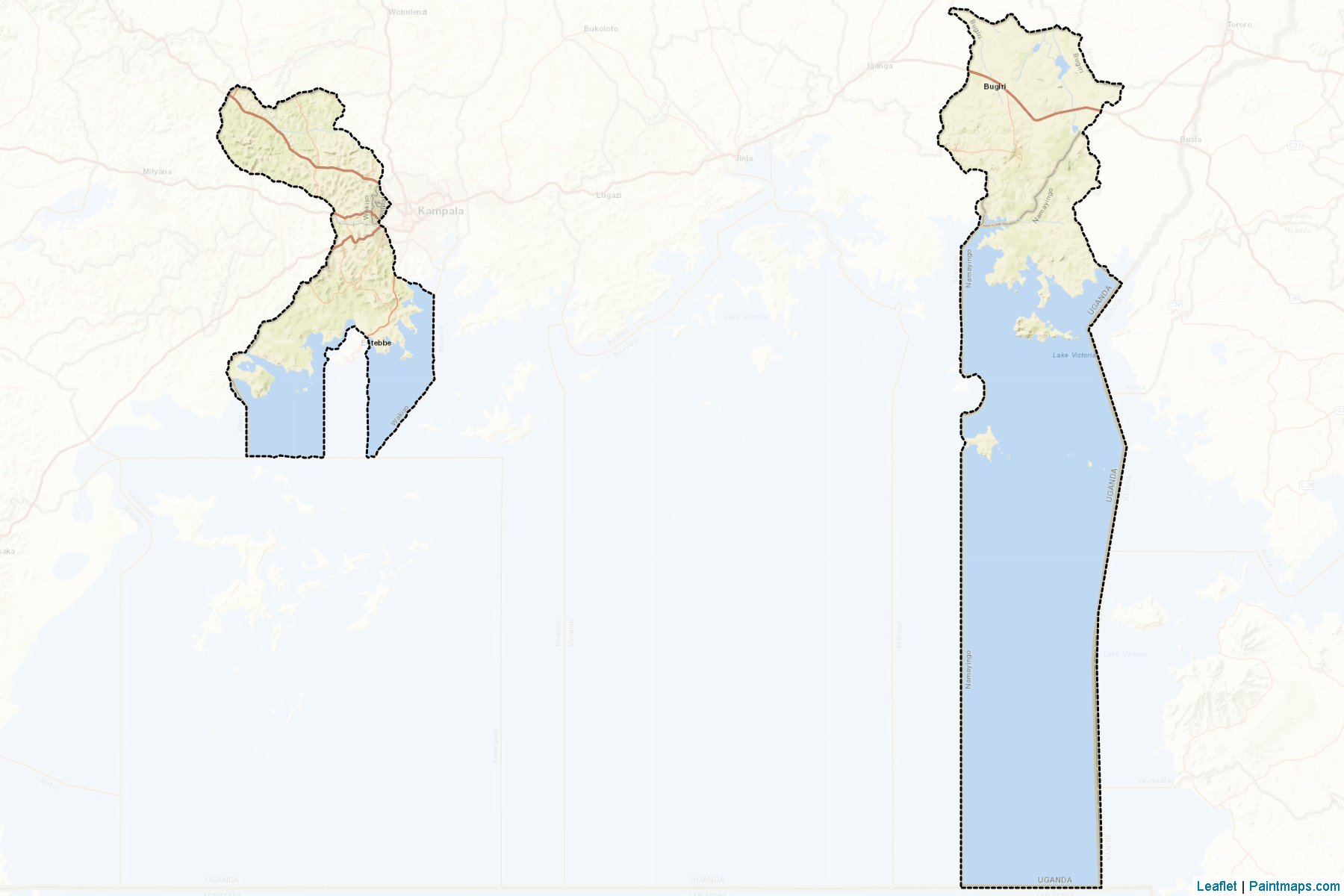 Muestras de recorte de mapas Busiro (Bugiri)-2