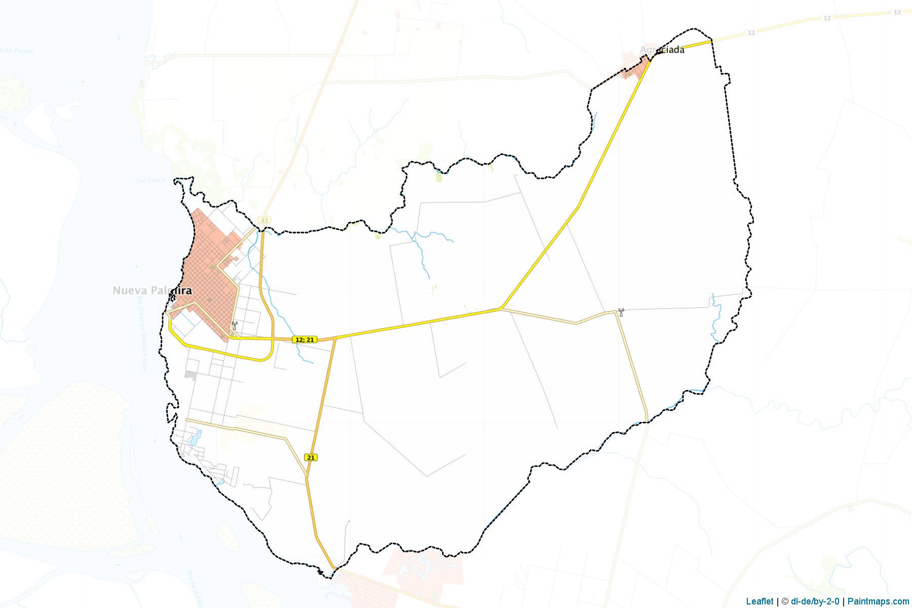 Nueva Palmira (Colonia) Map Cropping Samples-1