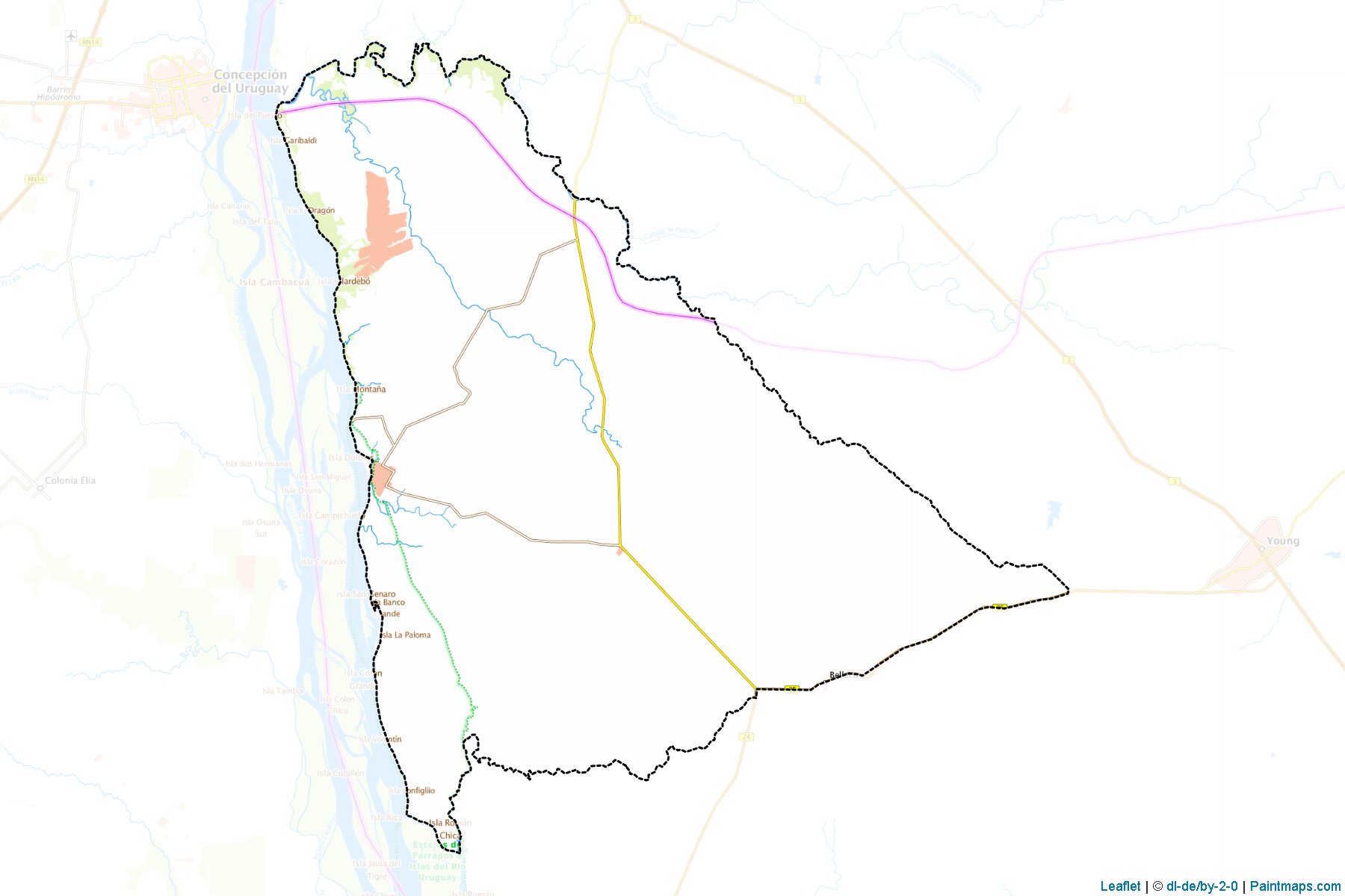 San Javier (Río Negro Departmanı) Haritası Örnekleri-1