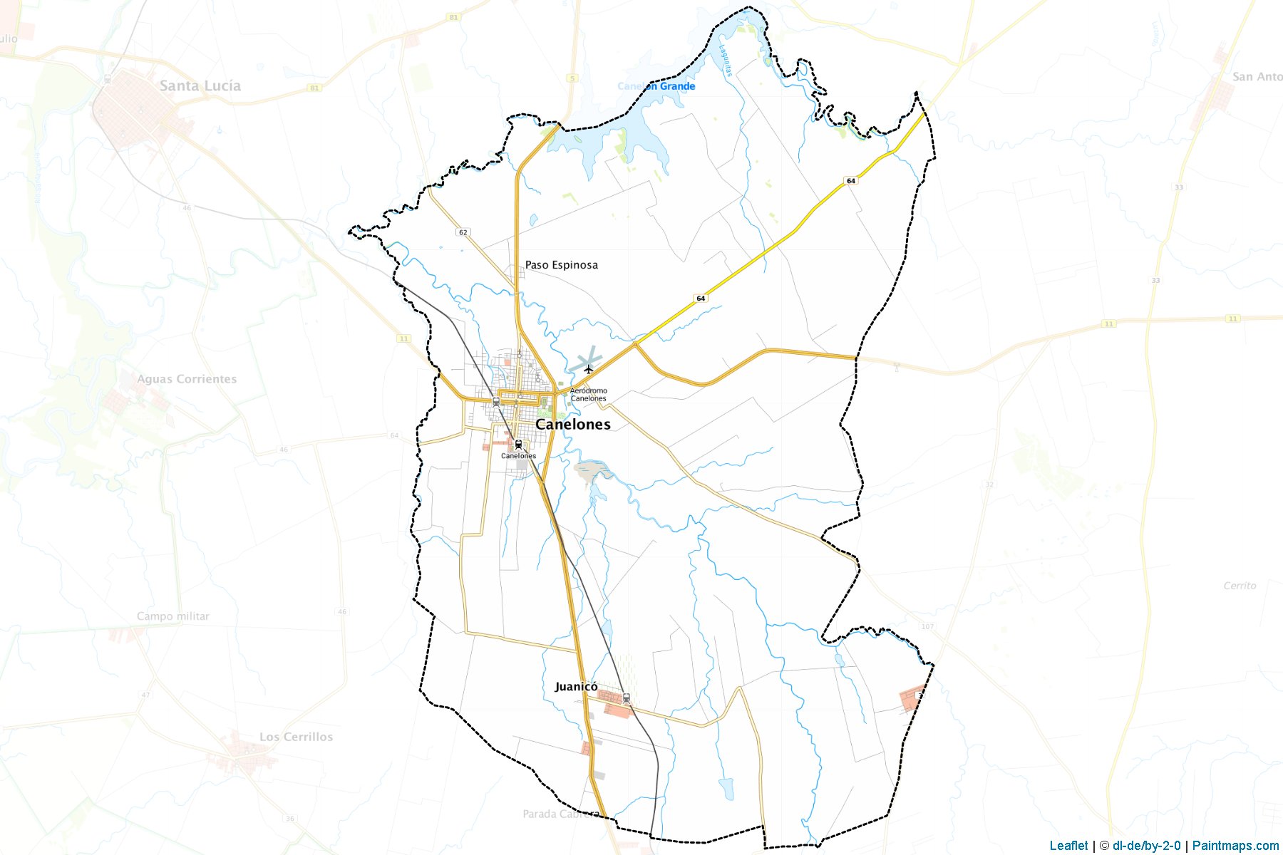 Canelones (Canelones) Map Cropping Samples-1