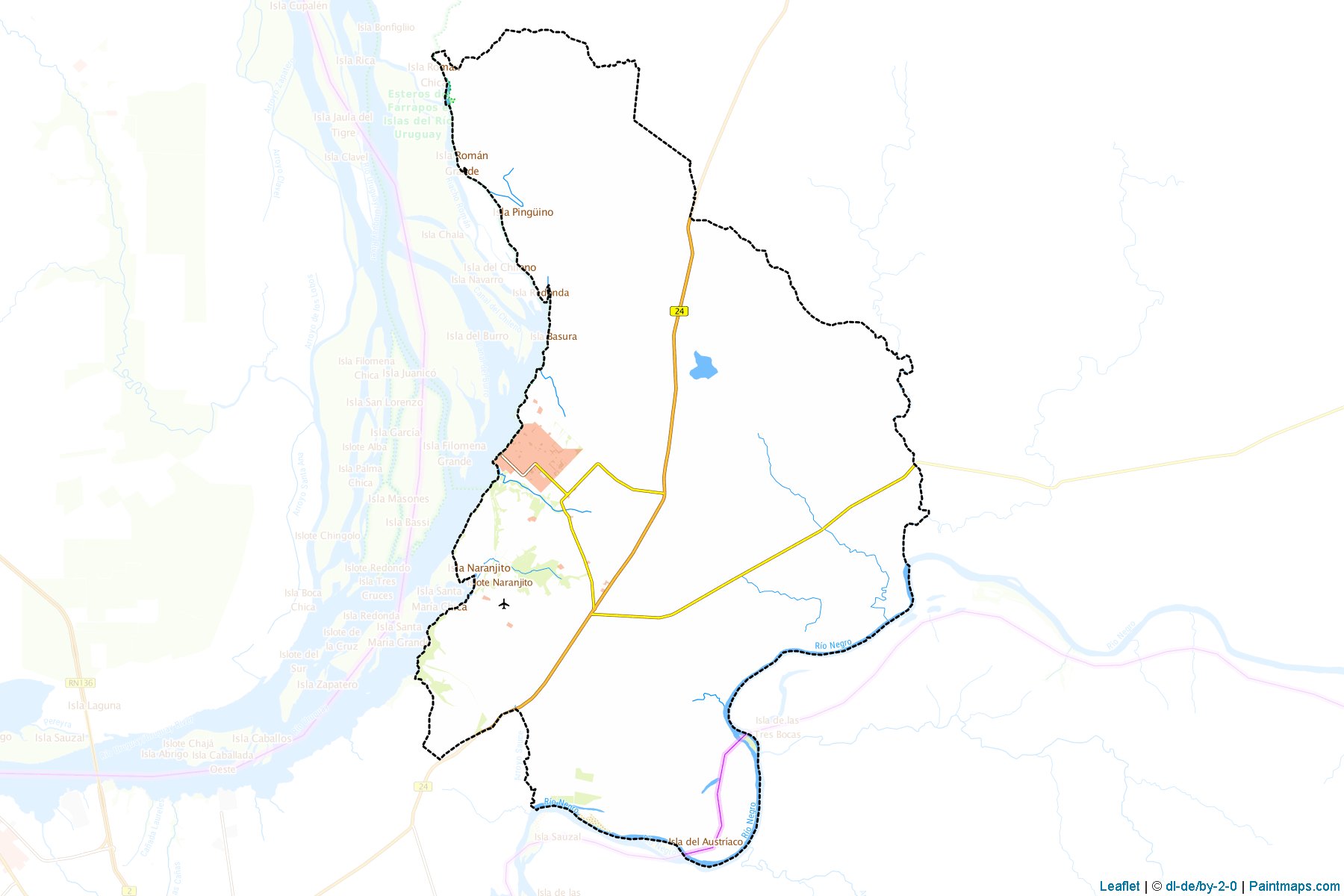 Nuevo Berlin (Río Negro Departmanı) Haritası Örnekleri-1