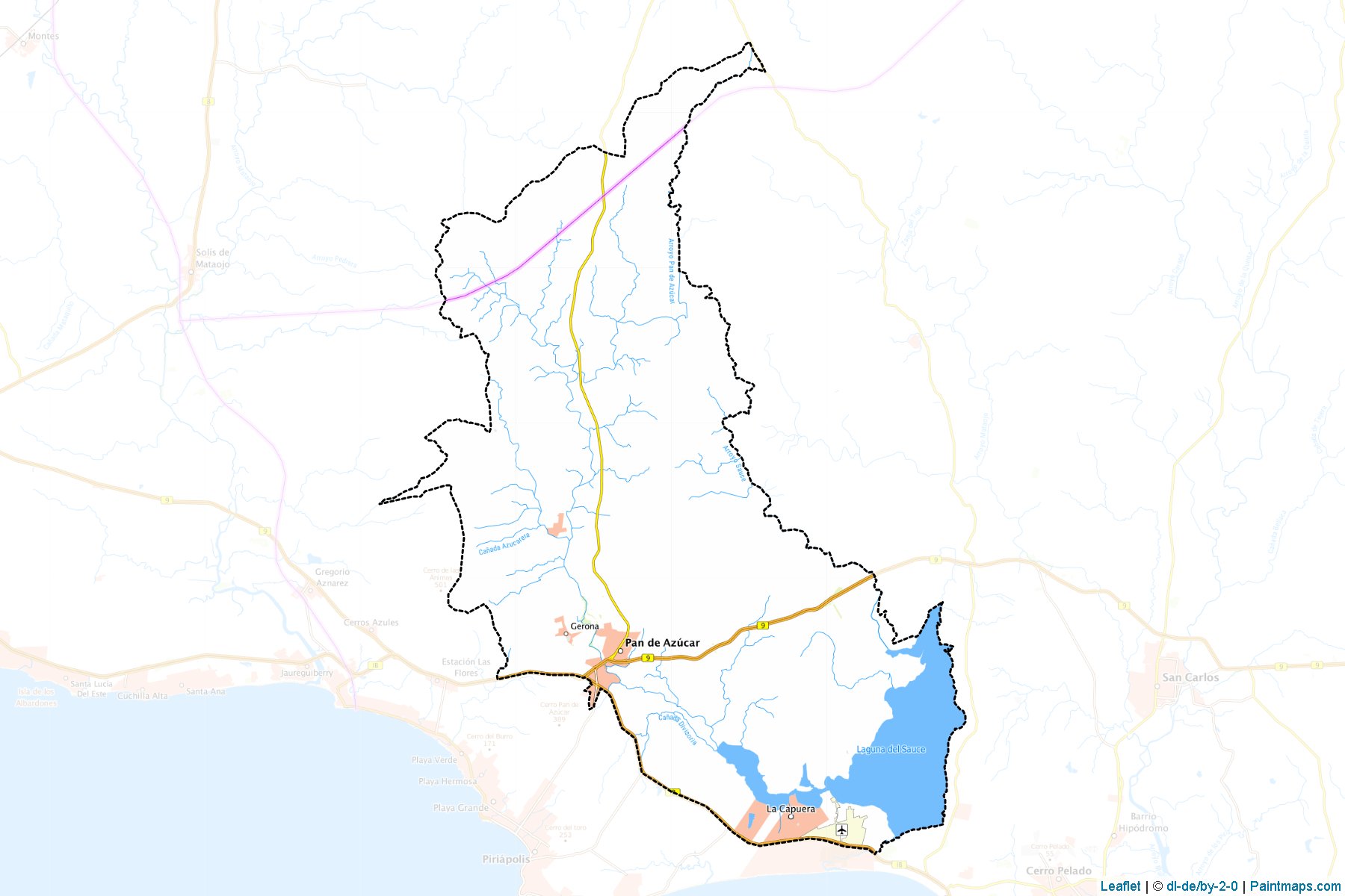 Muestras de recorte de mapas Pan de Azúcar (Maldonado)-1