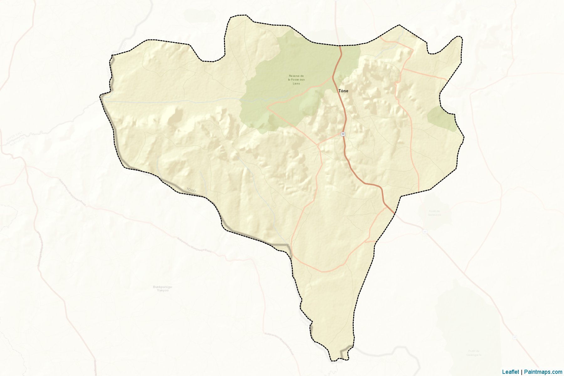 Muestras de recorte de mapas Tandjouare (Savanes)-2