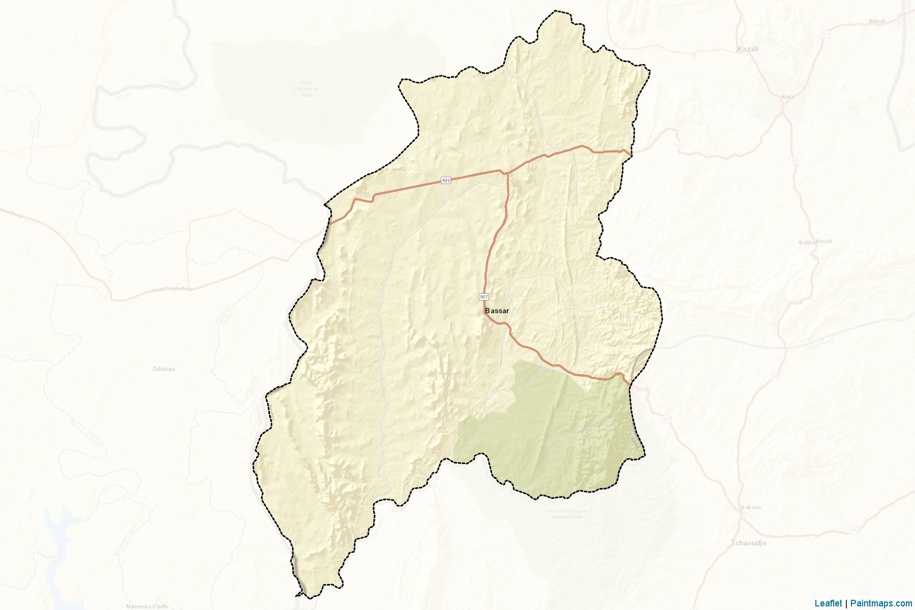 Muestras de recorte de mapas Bassar (Kara)-2