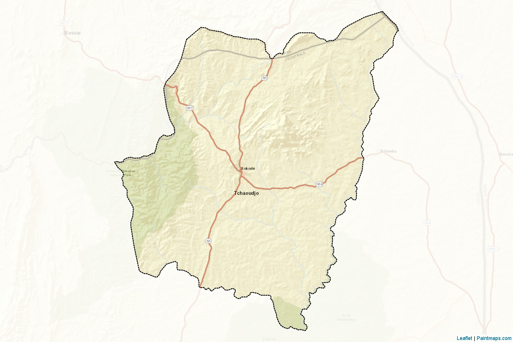 Muestras de recorte de mapas Tchaoudjo (Centre)-2