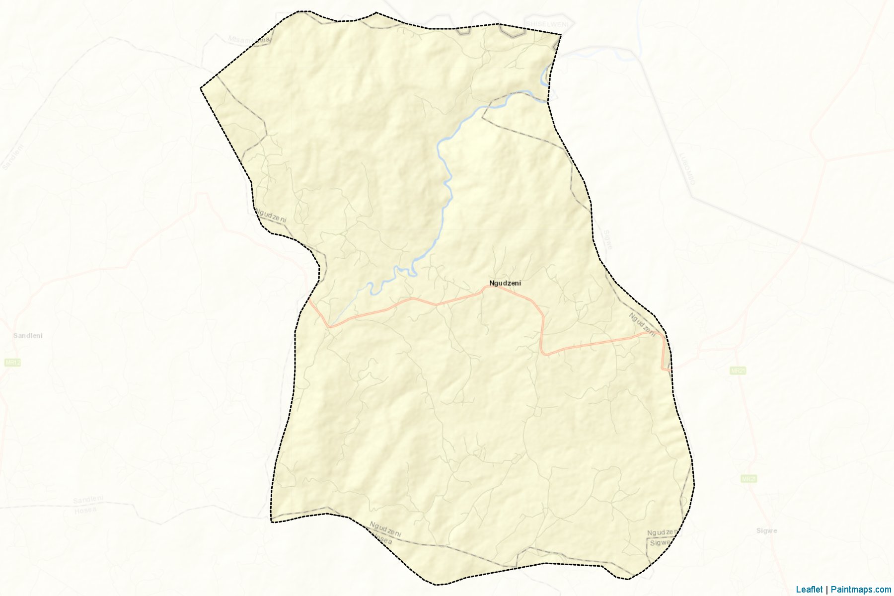 Muestras de recorte de mapas Ngudzeni (Shiselweni)-2