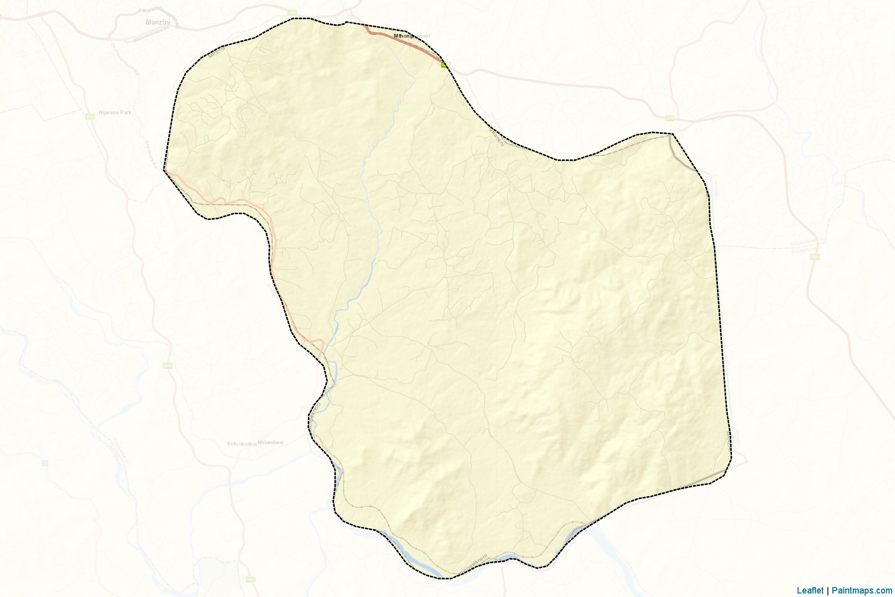 Mthongwaneni (Manzini District) Haritası Örnekleri-2