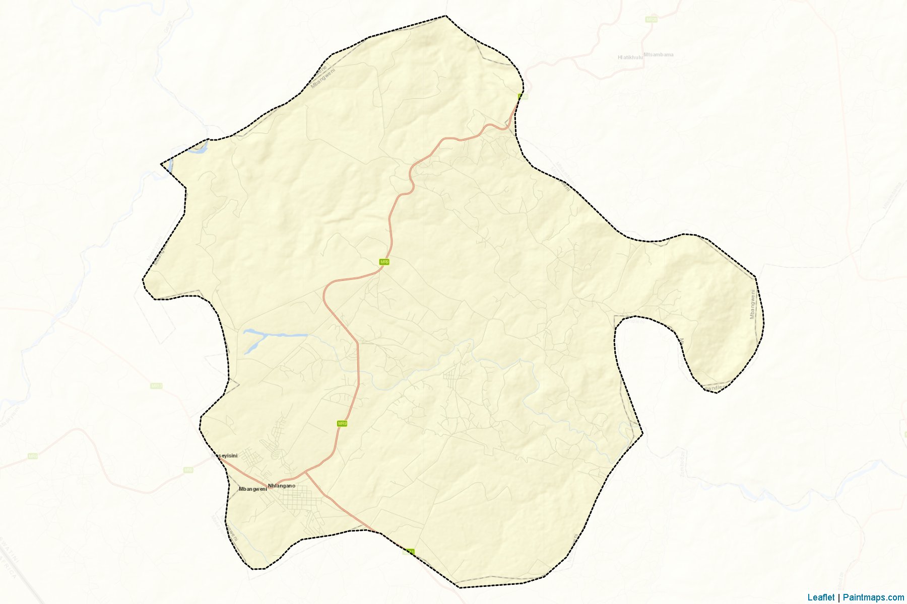 Muestras de recorte de mapas Mbangweni (Shiselweni)-2