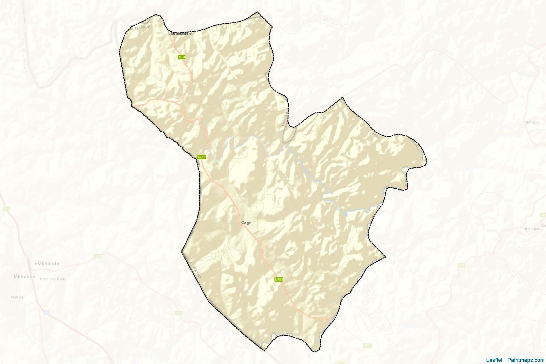 Muestras de recorte de mapas Gege (Shiselweni)-2