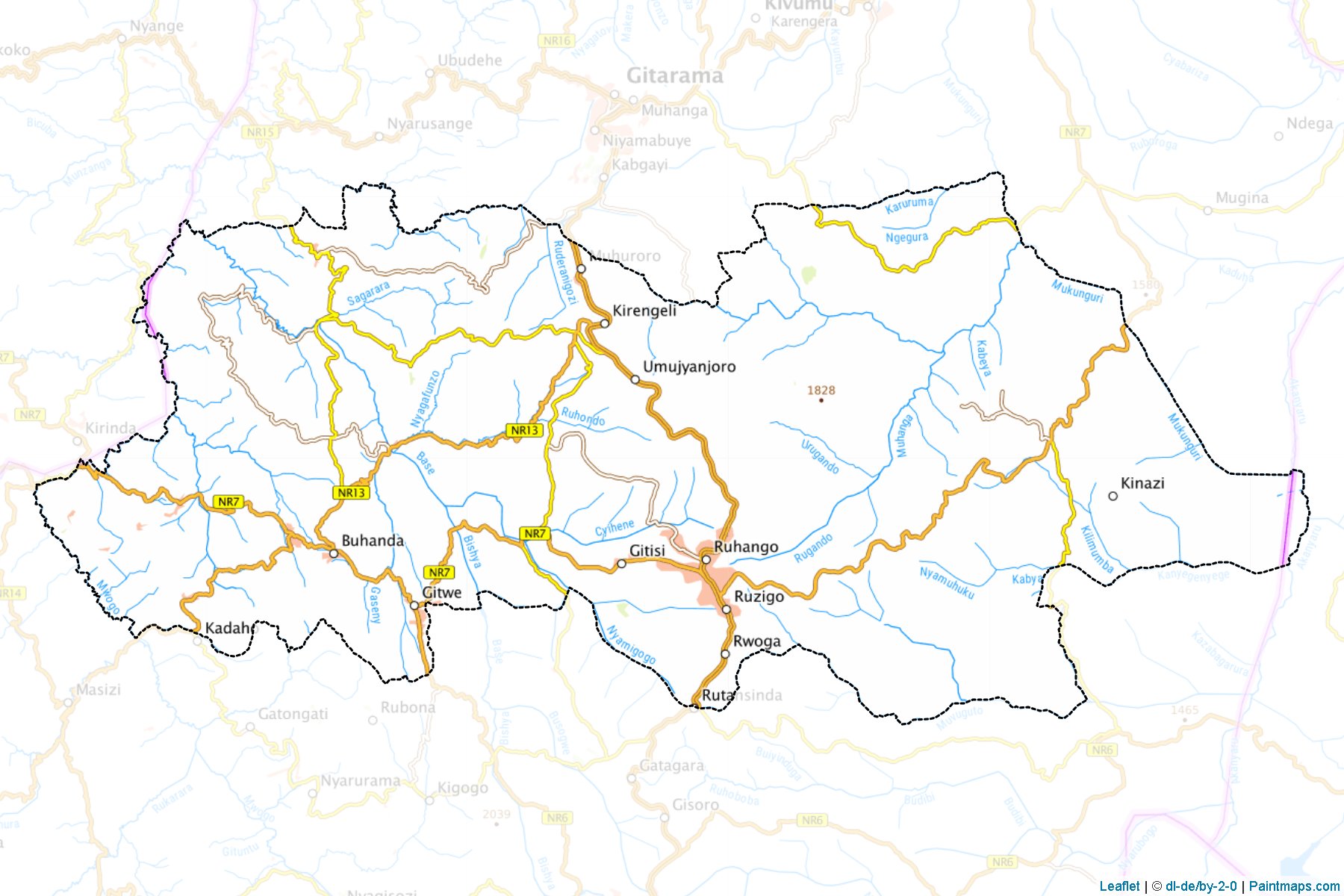 Muestras de recorte de mapas Ruhango (Southern)-1