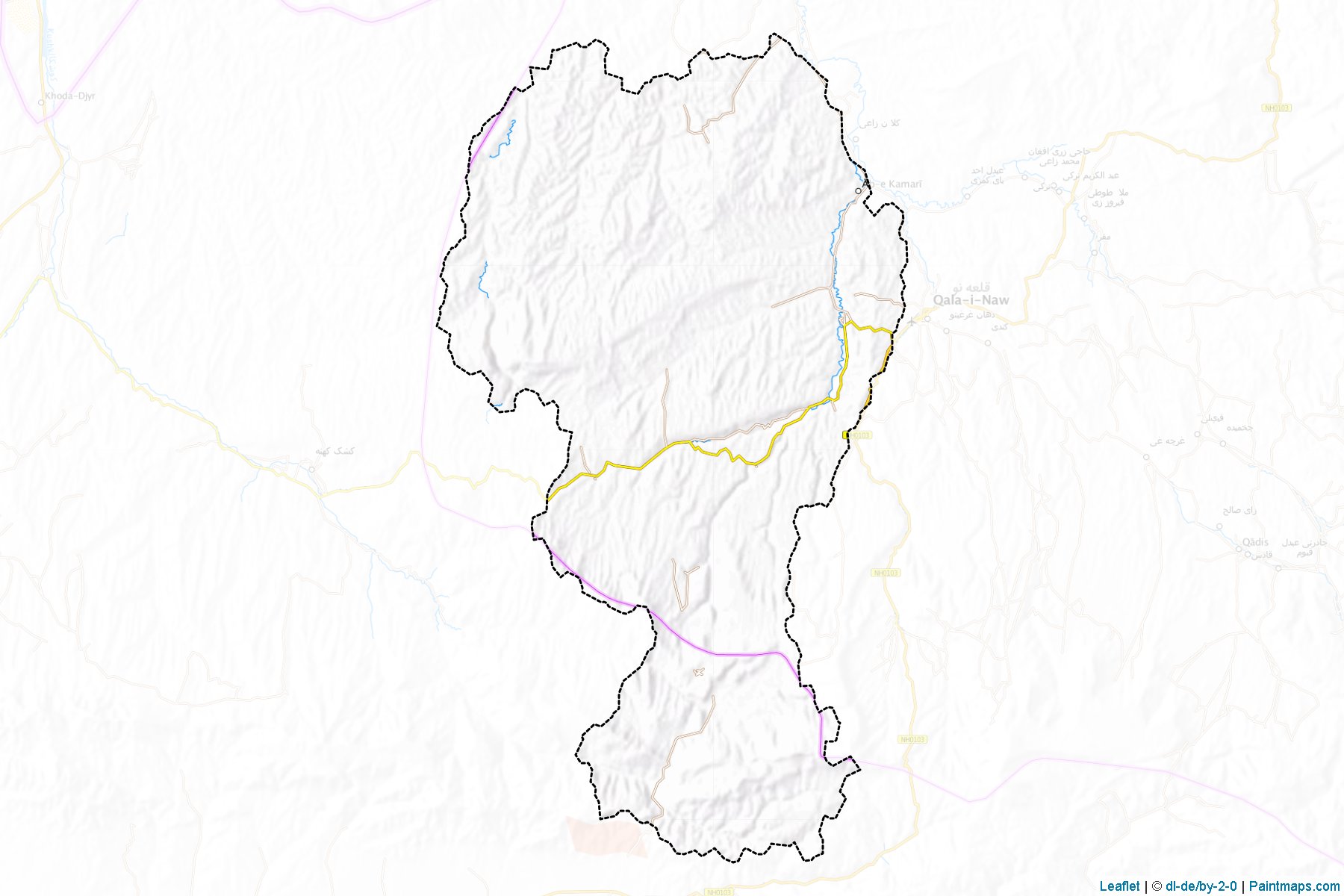 Ab Kameri ilçesi (Badgis Vilayeti) Haritası Örnekleri-1