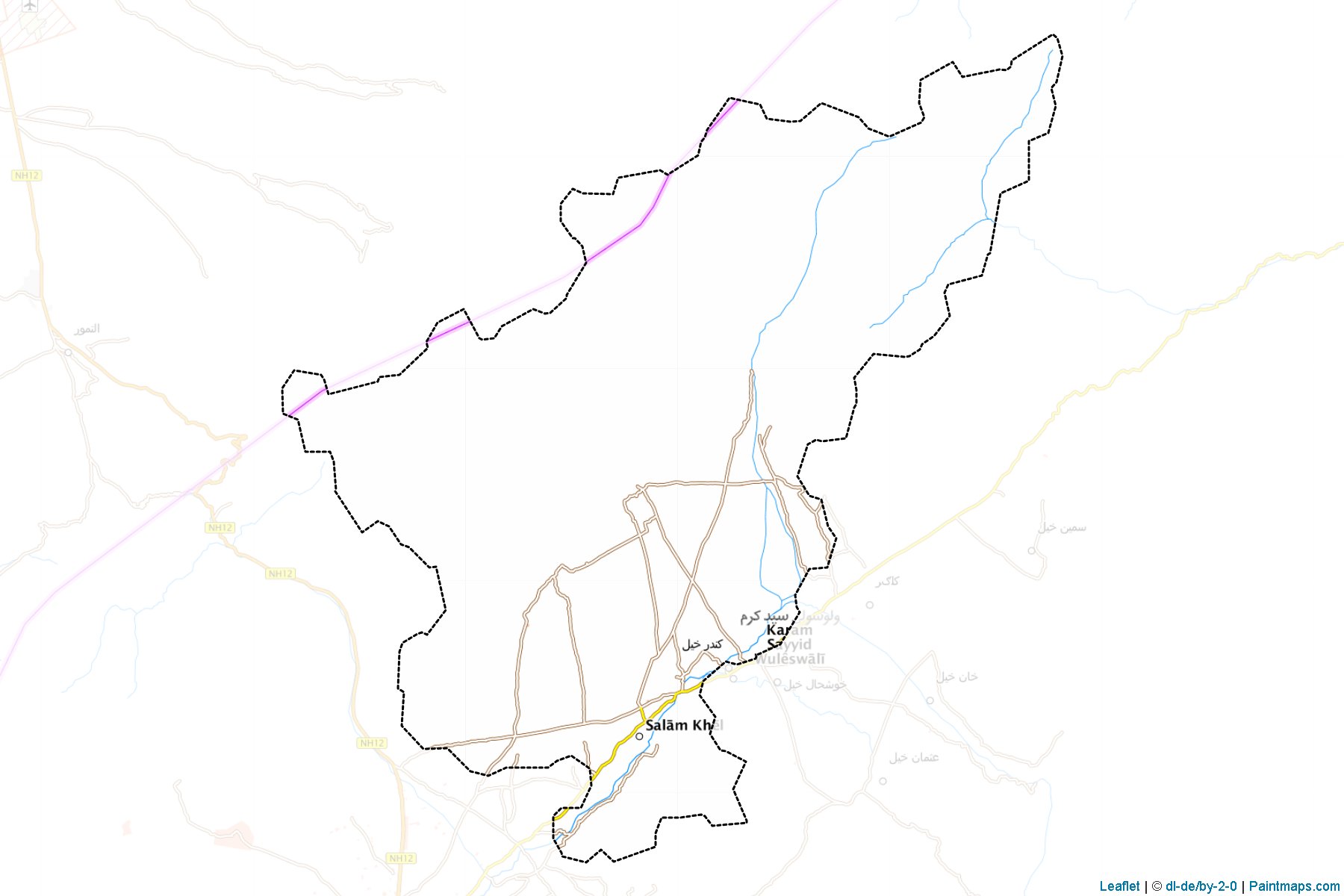 Muestras de recorte de mapas Ahmad Abad (Paktia)-1