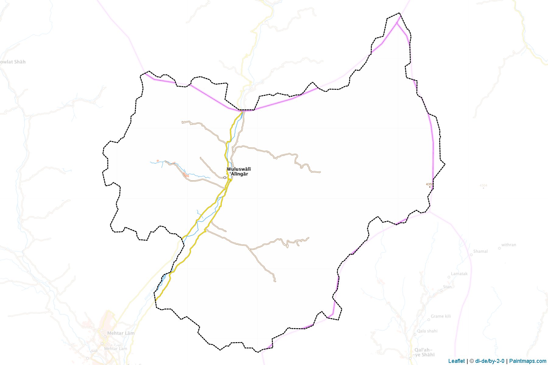 Muestras de recorte de mapas Alingar (Laghman)-1