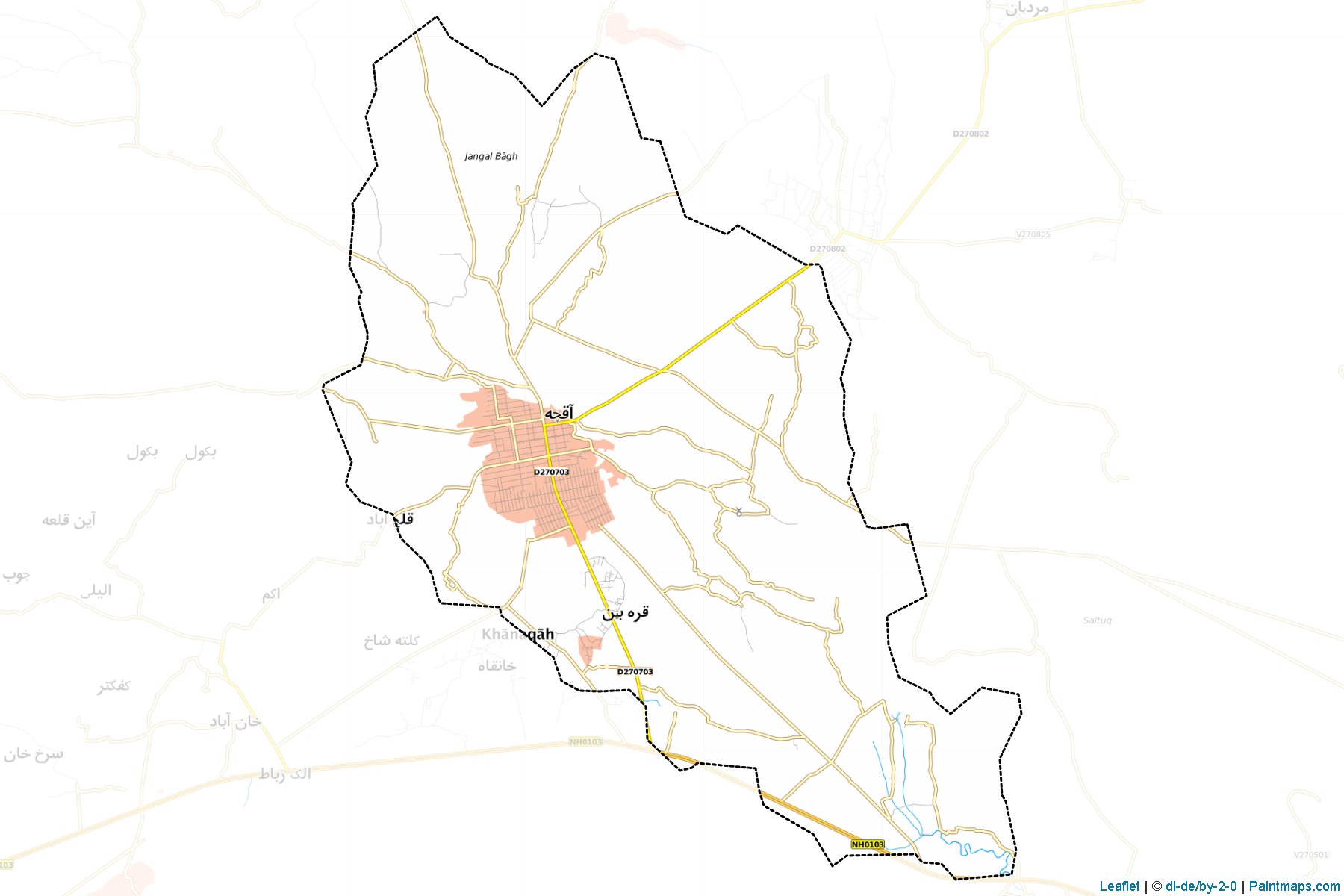 Muestras de recorte de mapas Aqcha (Jowzjan)-1