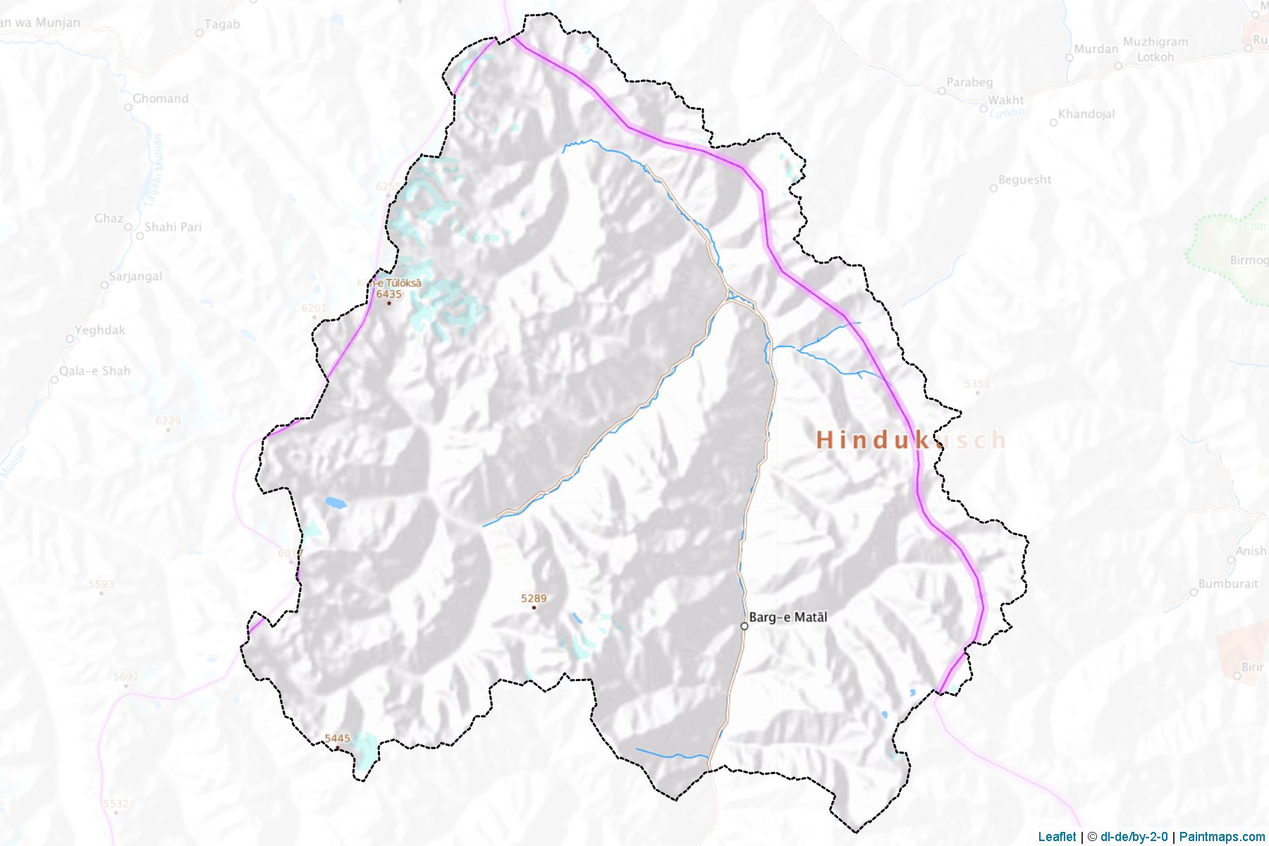 Bargi Matal (Nuristan Vilayeti) Haritası Örnekleri-1