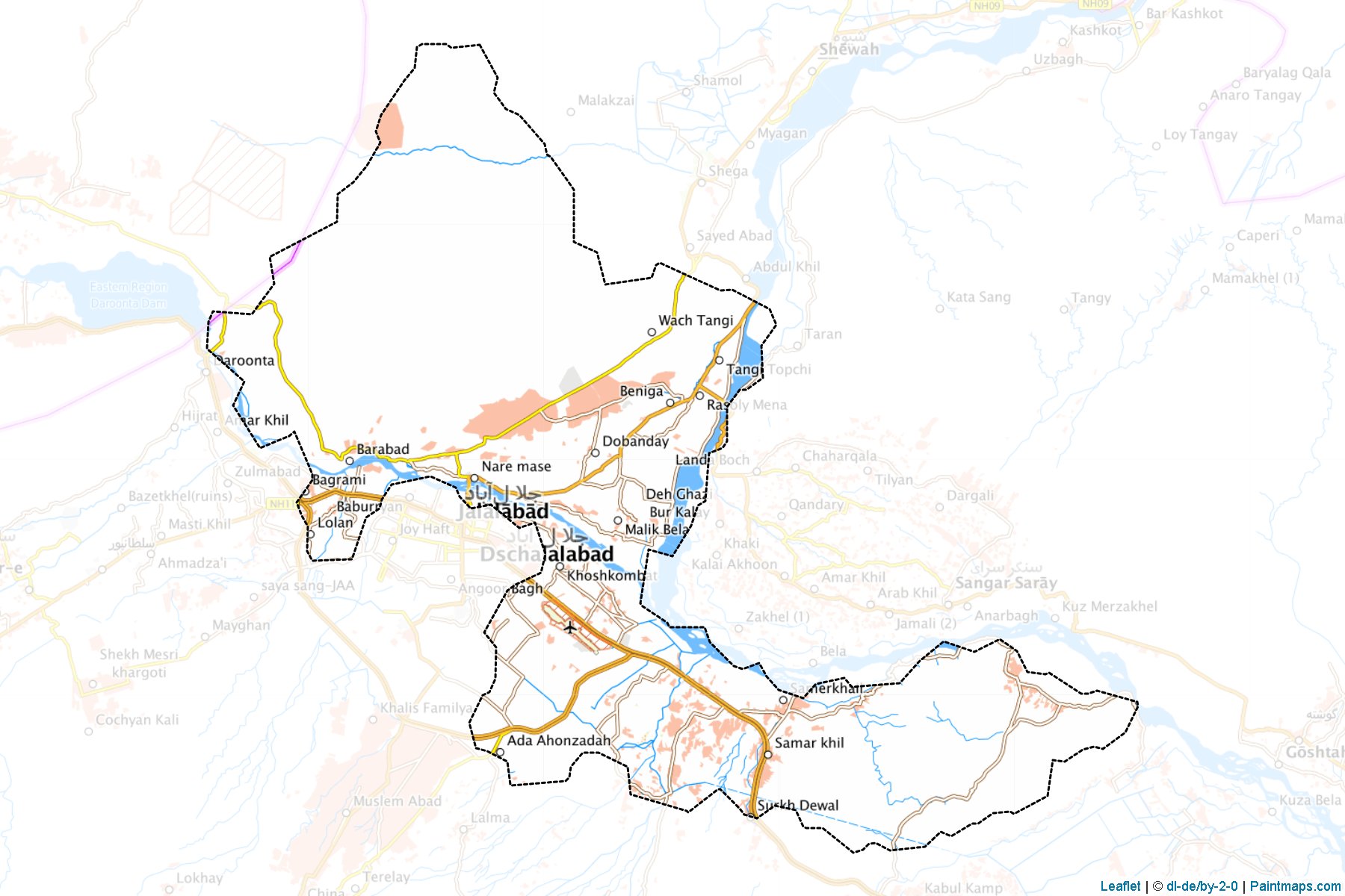 Muestras de recorte de mapas Bihsud (Nangarhar)-1